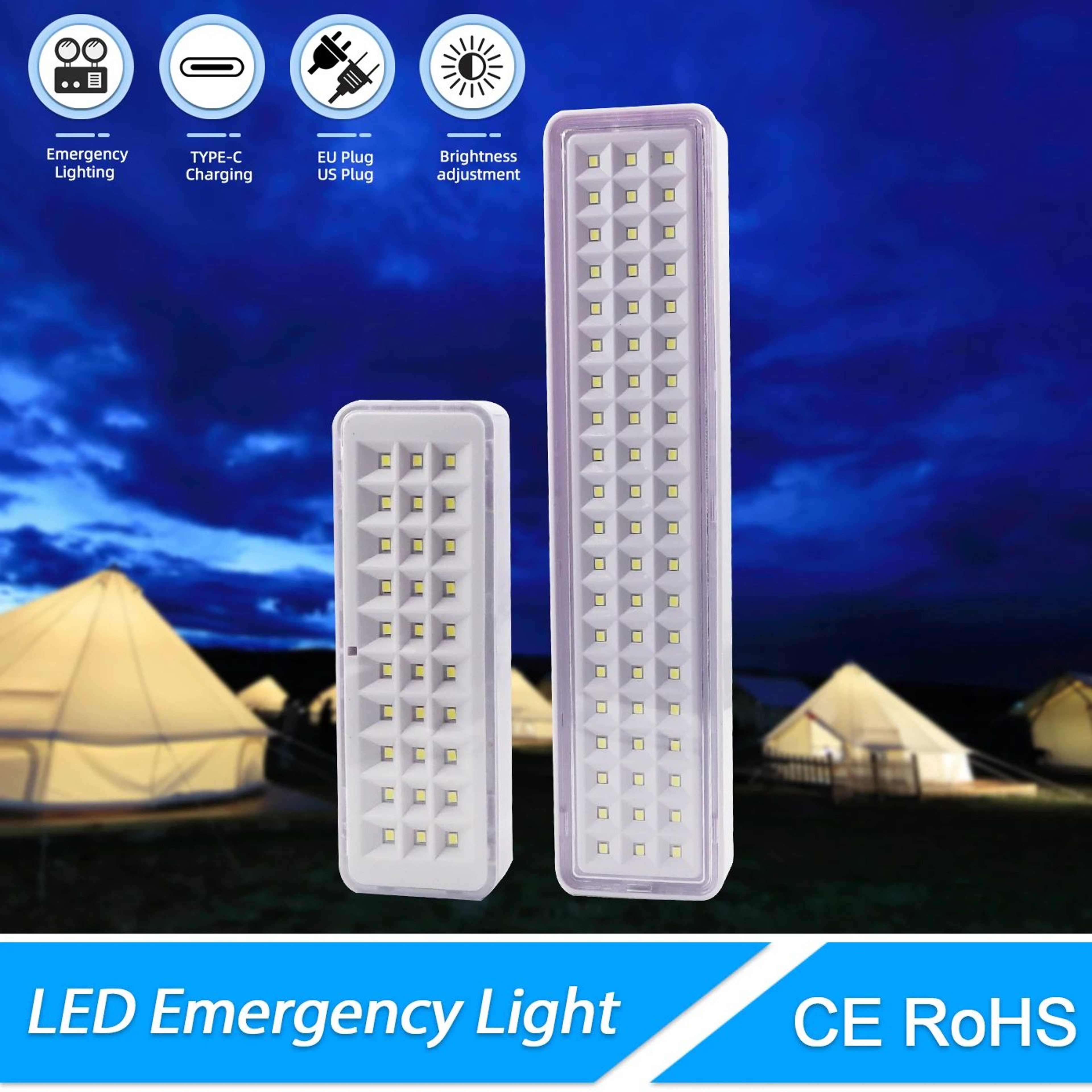 Rechargeable LED Emergency Camping Lantern 0