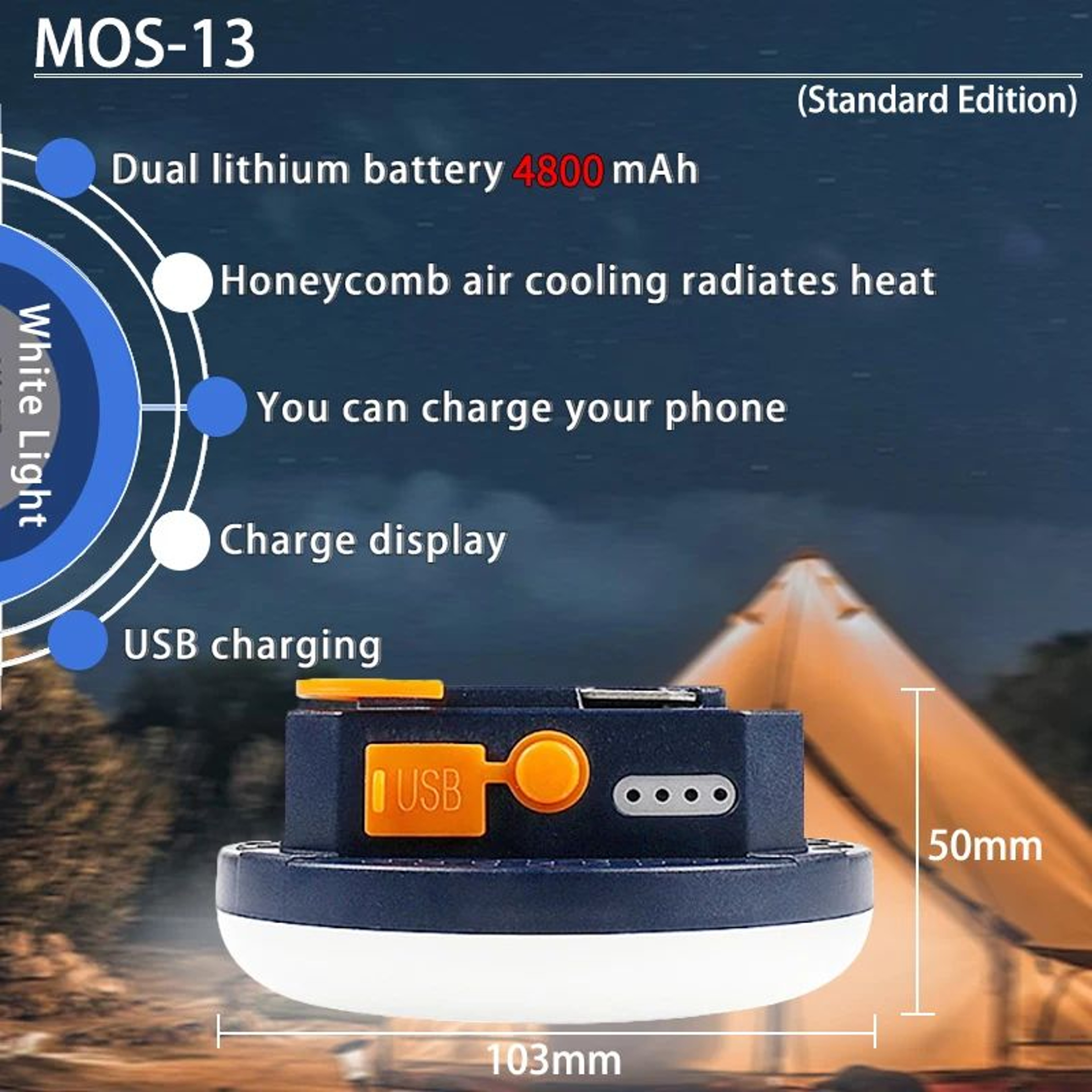 MOSLIGHTING Rechargeable LED Camping Lantern 7