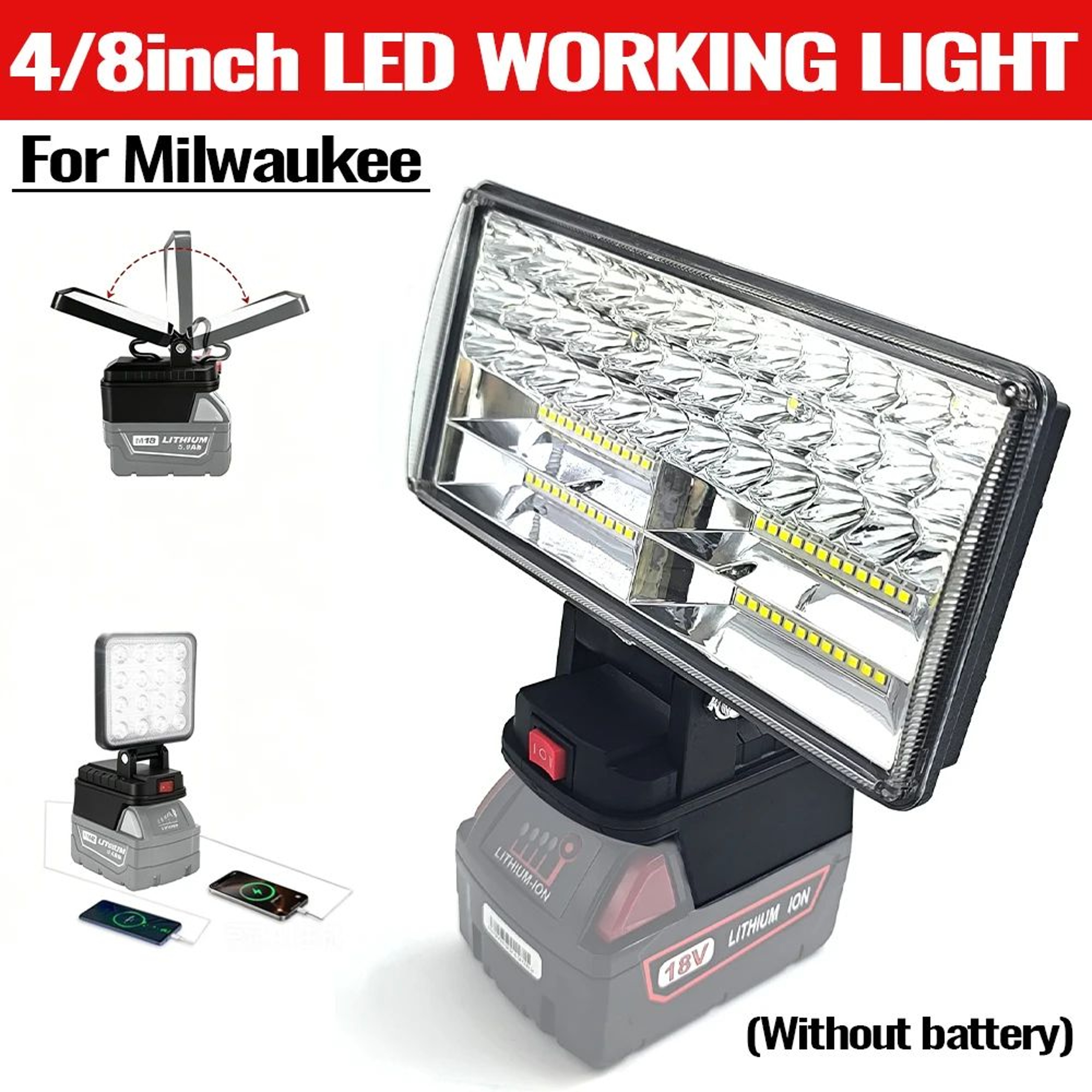 M18 Compatible Cordless LED Spotlight 0