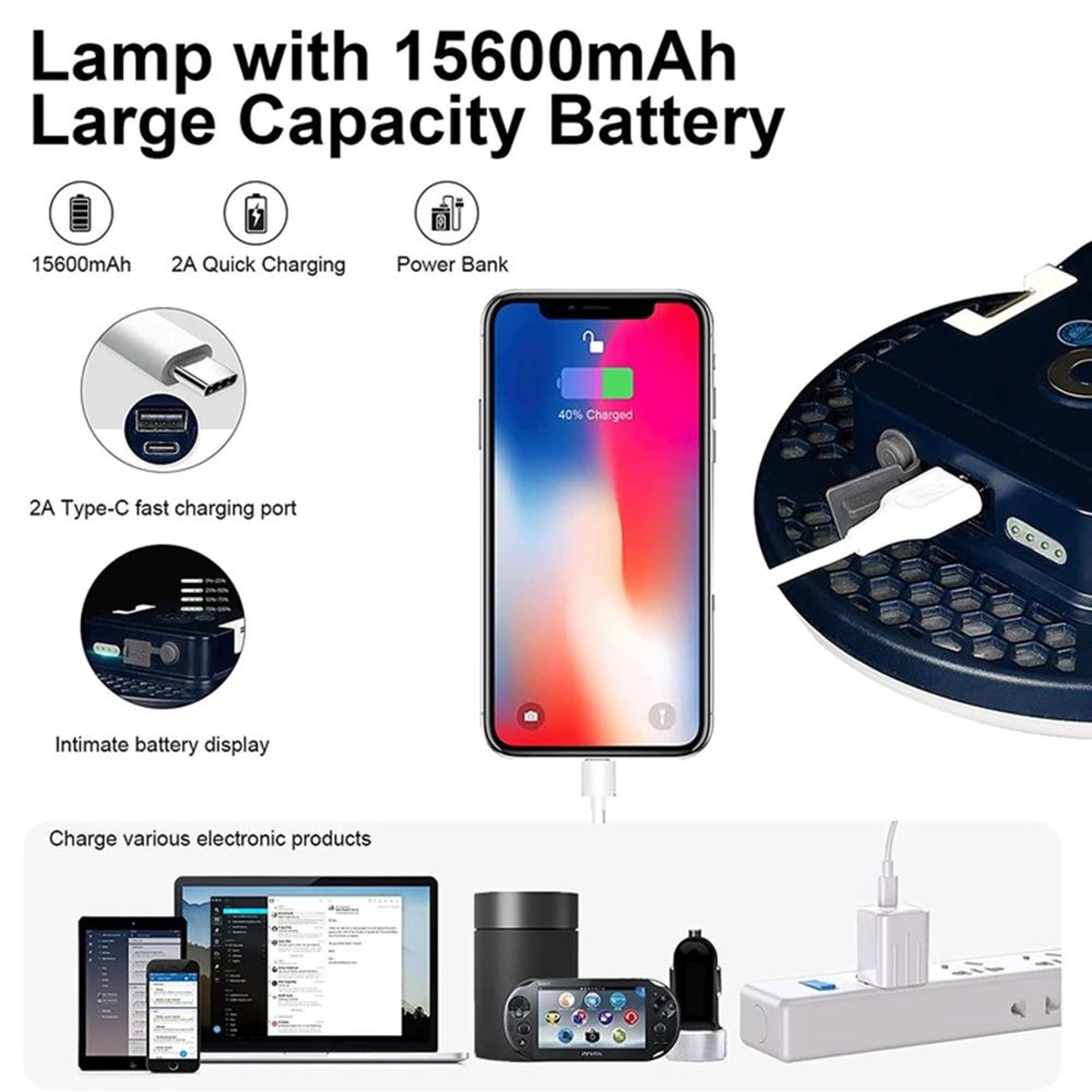 13500mAh Magnetic LED Outdoor Lantern 3
