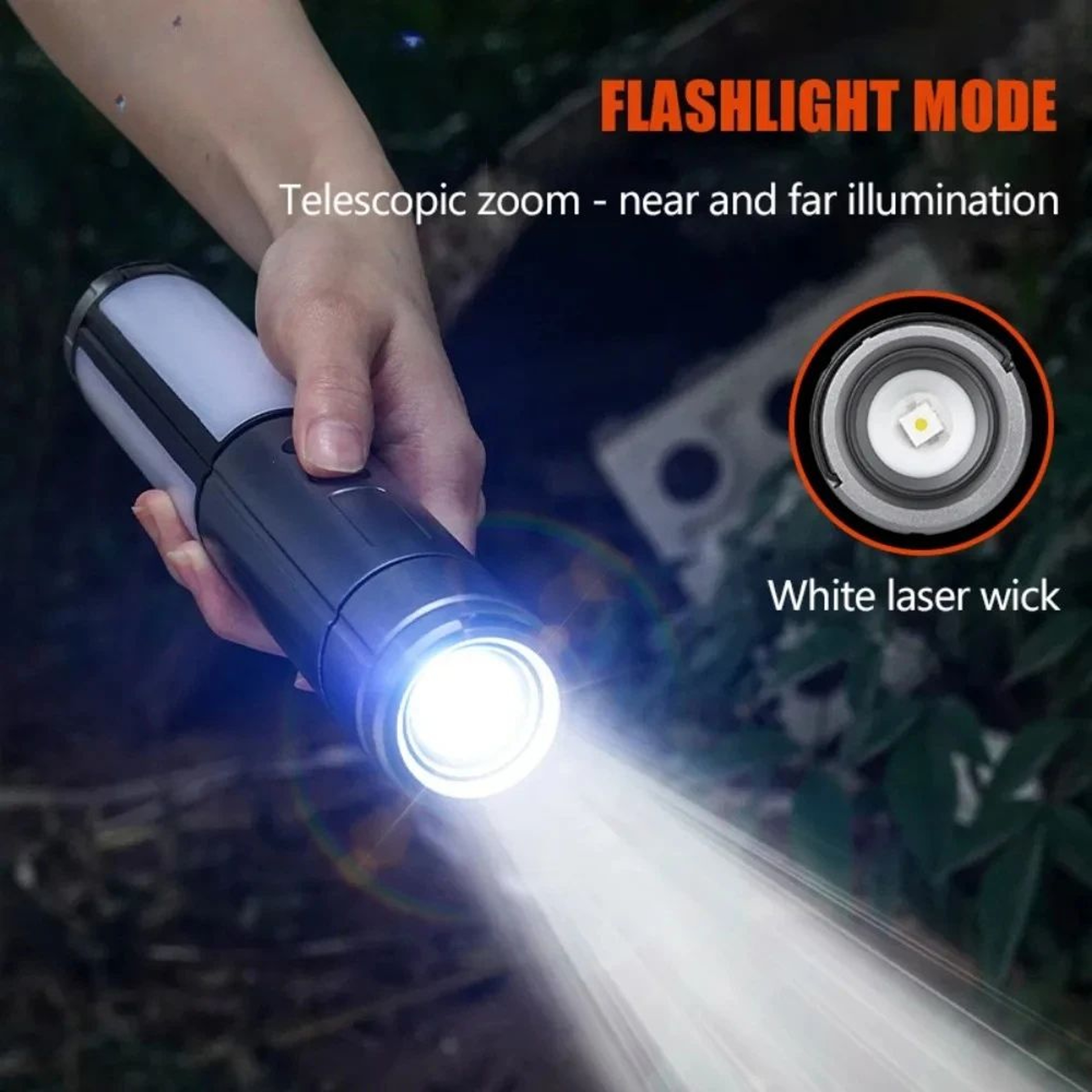 2 In 1 Telescopic Outdoor Camping Light 1