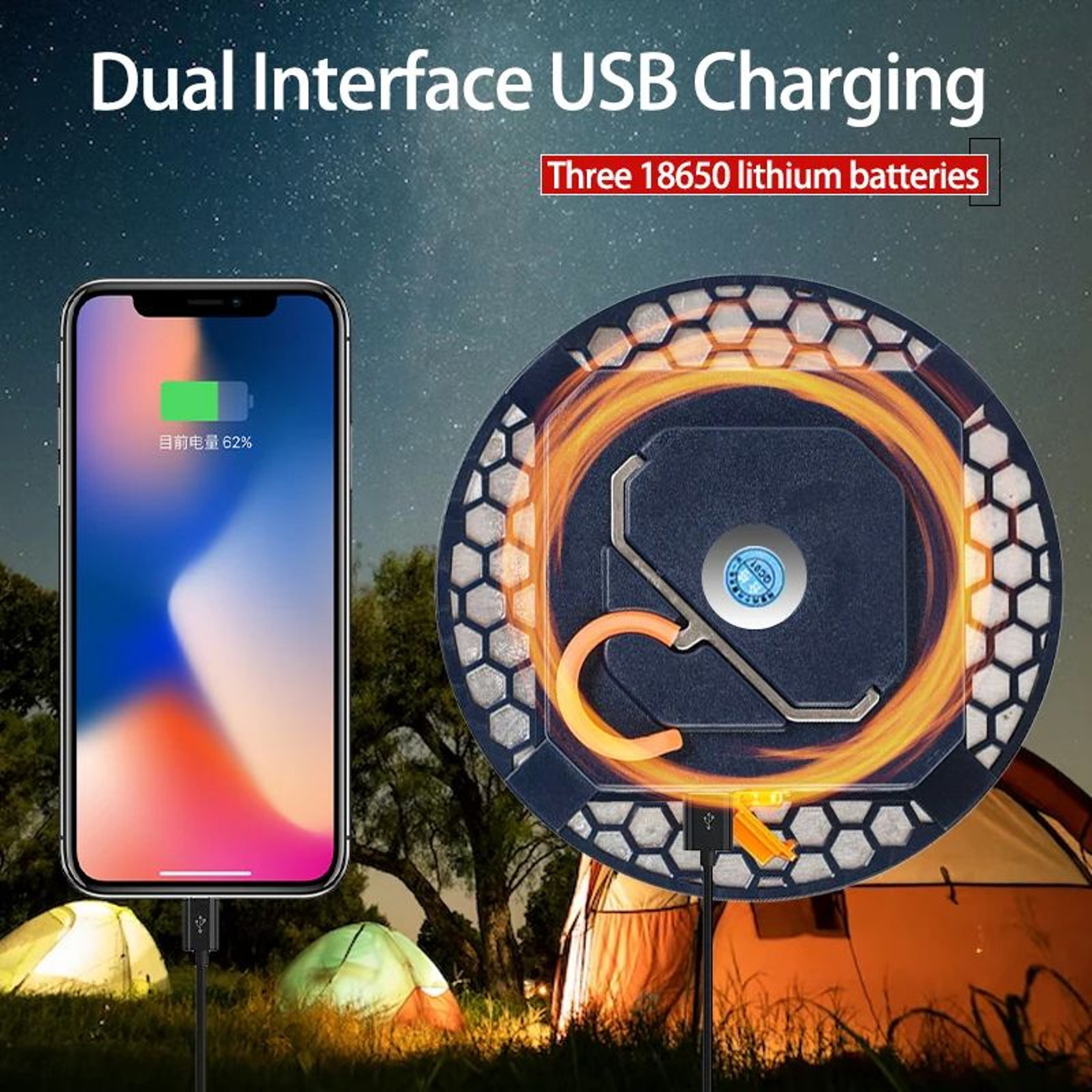 MOSLIGHTING 9900mAh Magnetic Outdoor Lantern 2