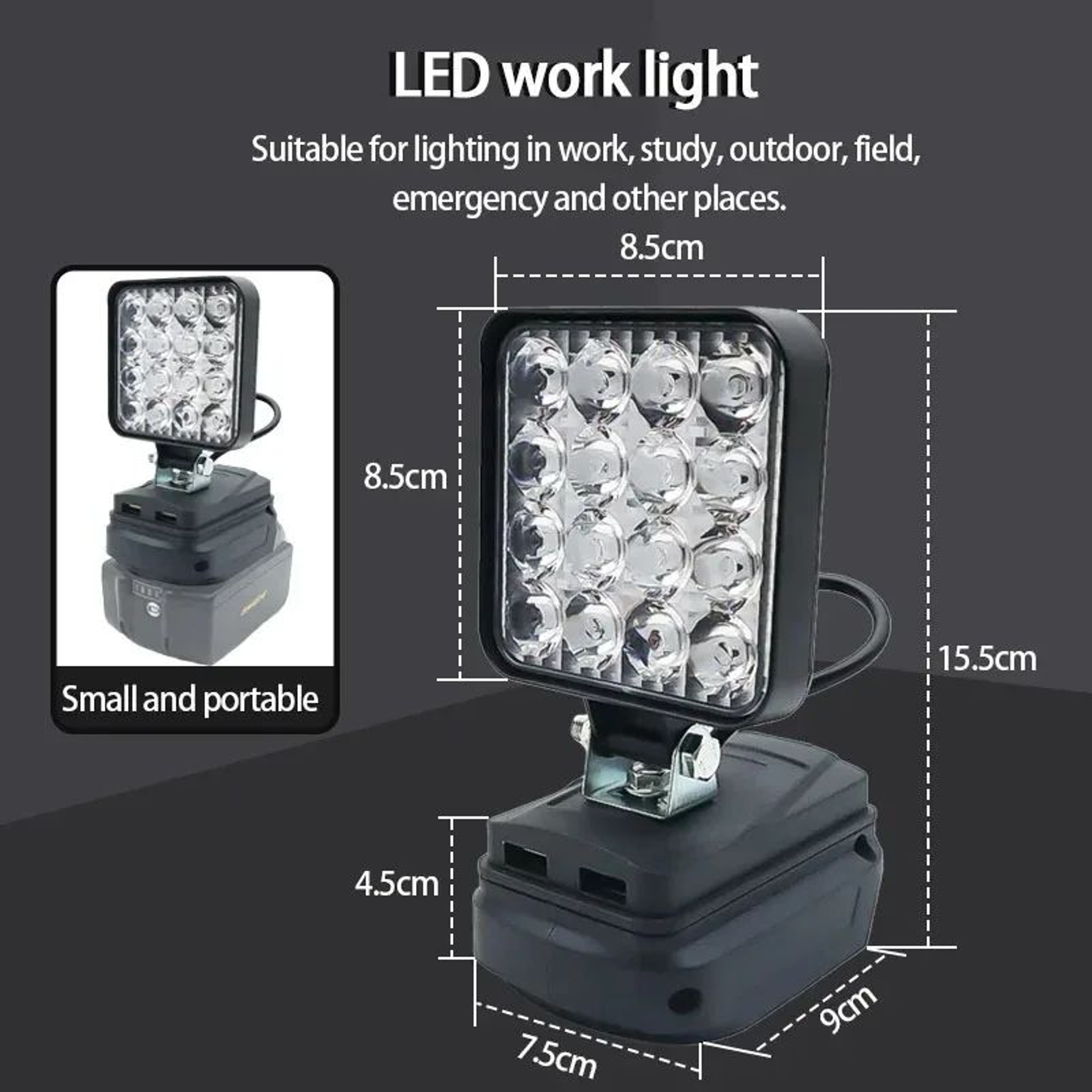 4 Inch Makita Compatible Cordless Spotlight 5