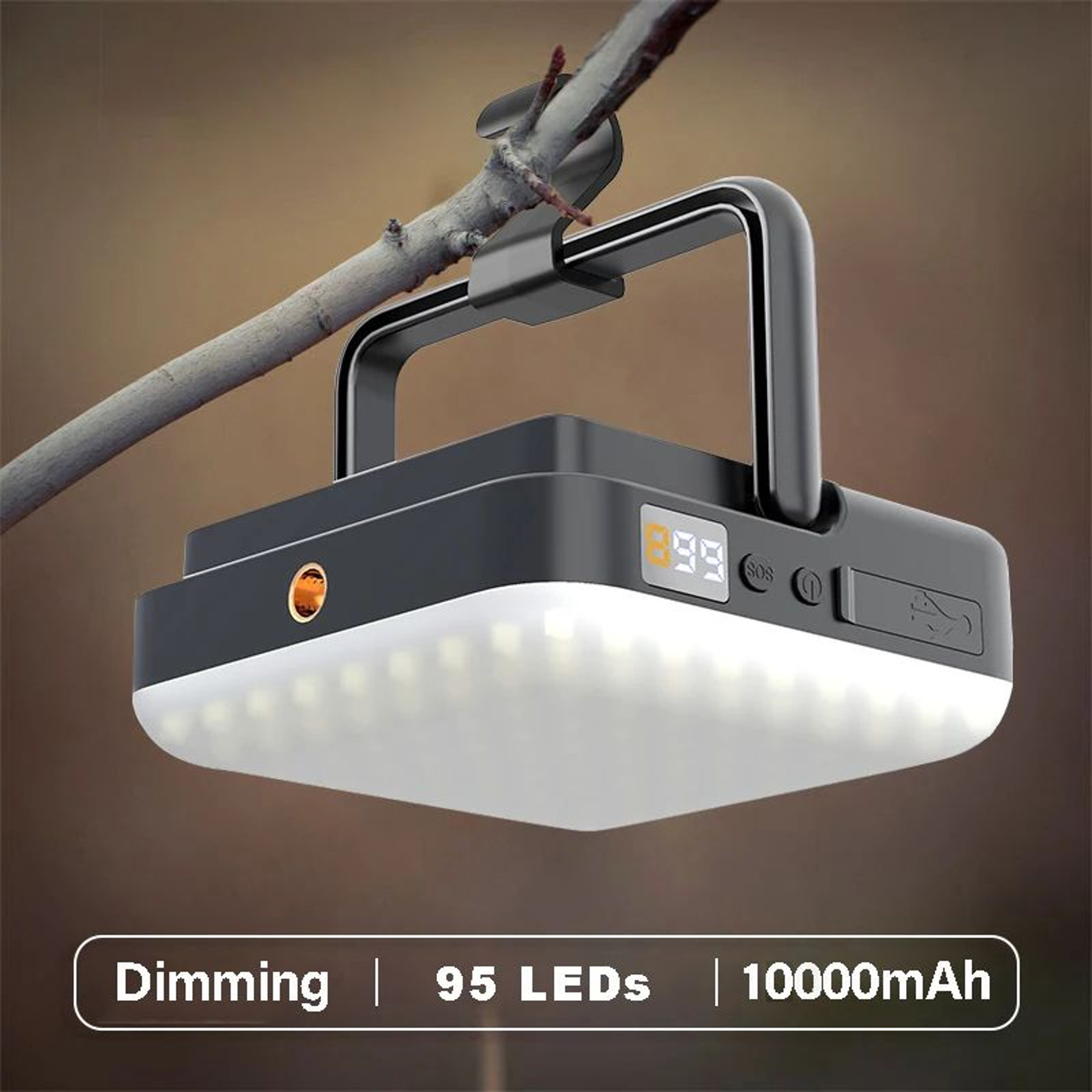 10000mAh Magnetic Rechargeable Camping Light 0