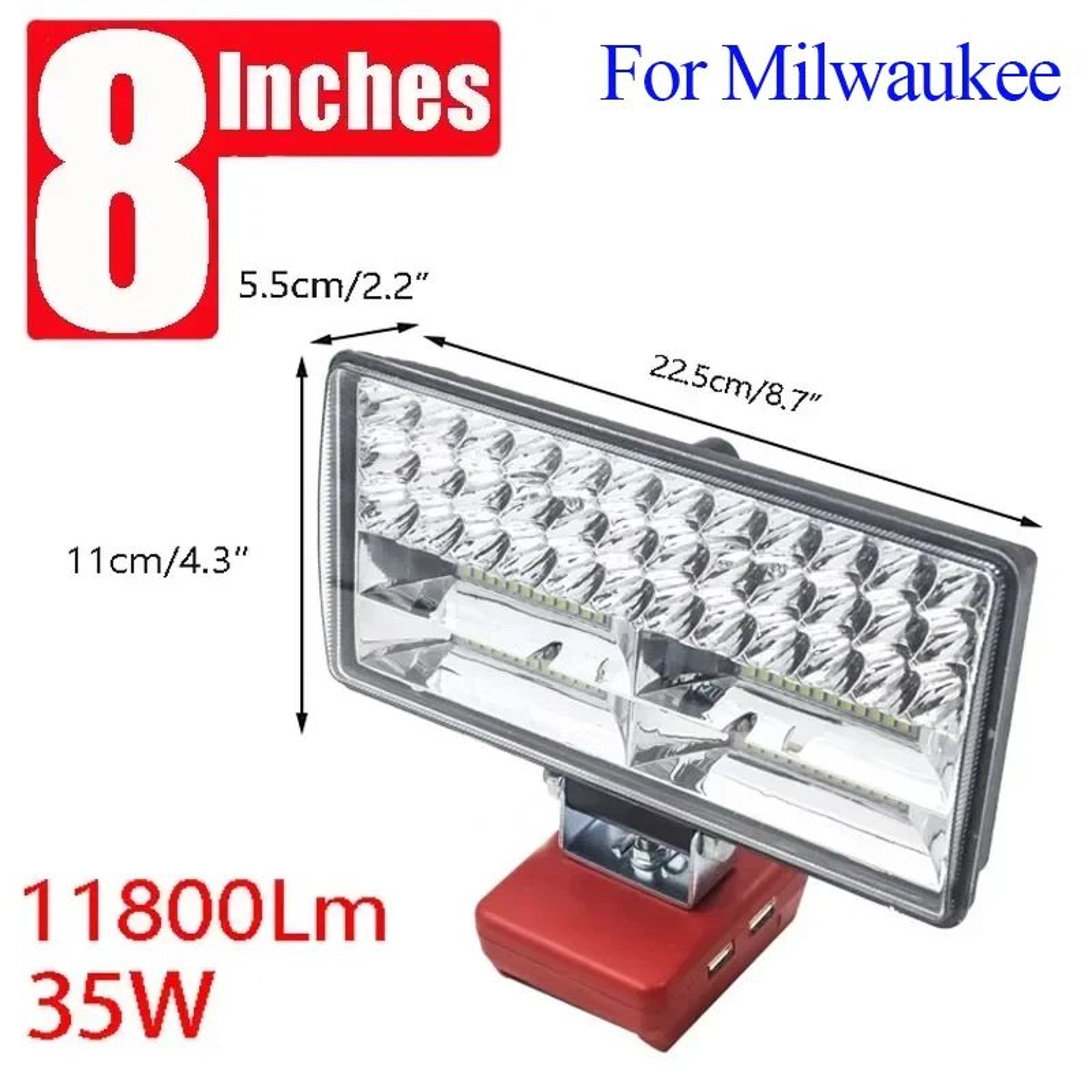 8 Inch Multi Battery Cordless LED Spotlight 9