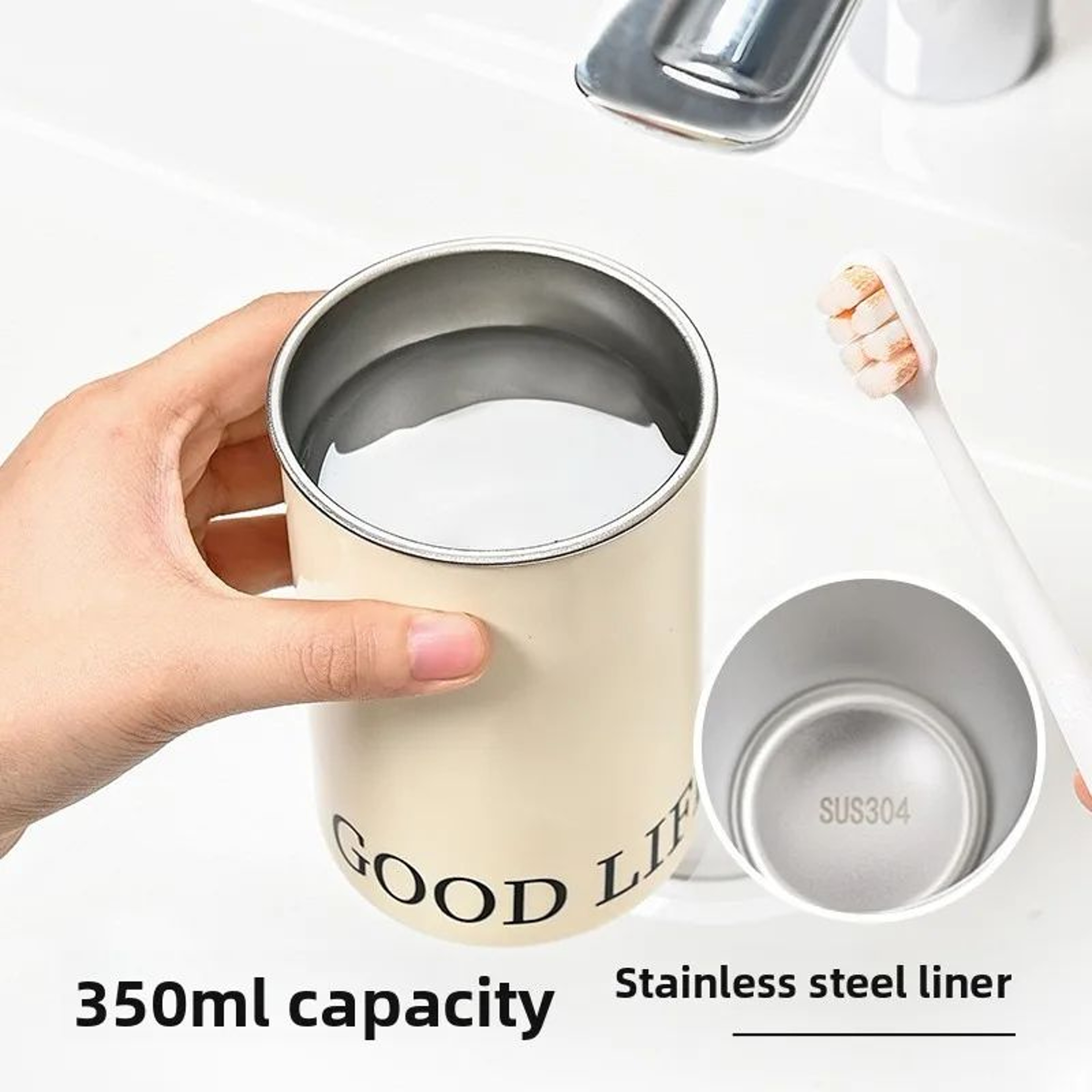 Magnetic Stainless Steel Mouthwash Cup 0