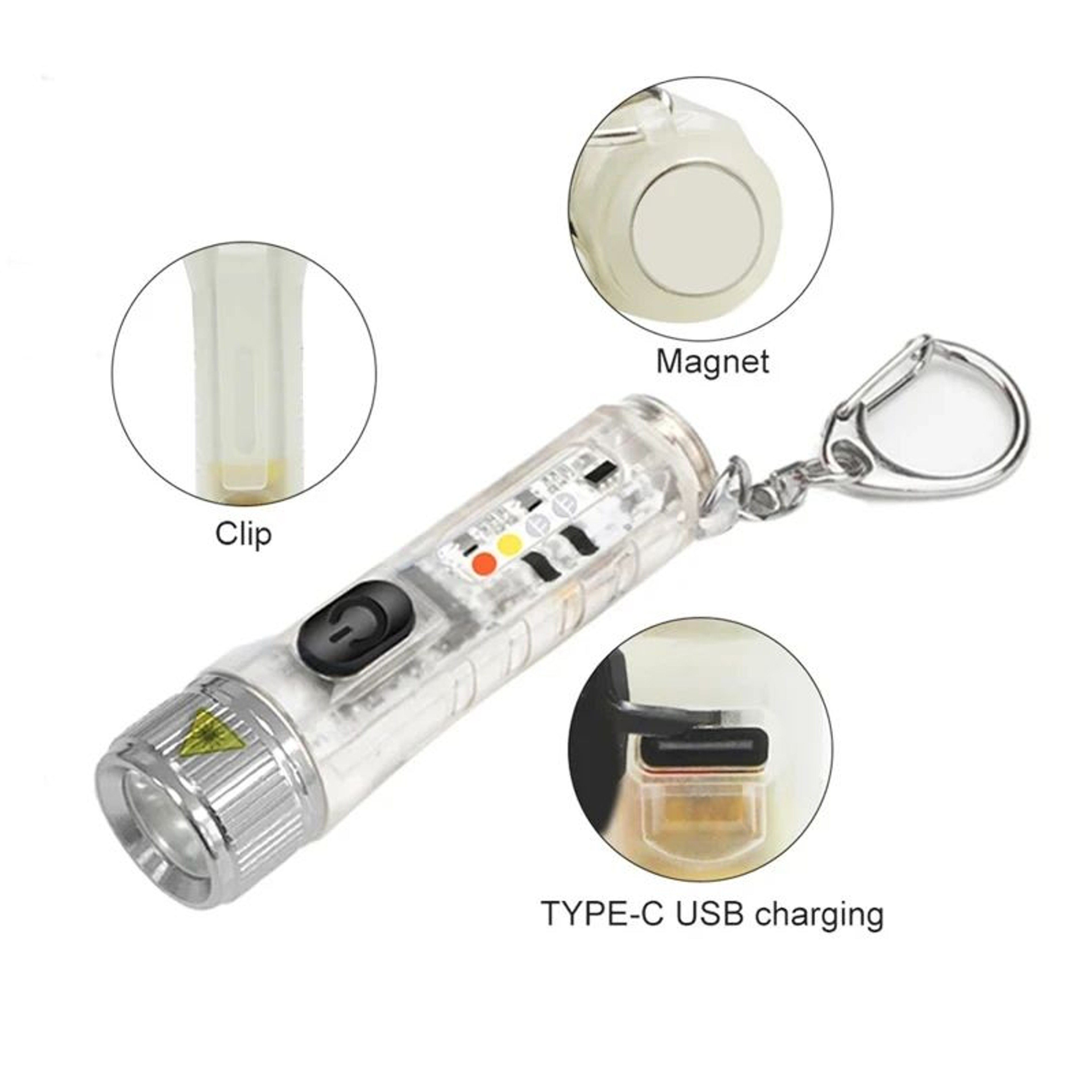 Rechargeable Magnetic Keychain Flashlight 2