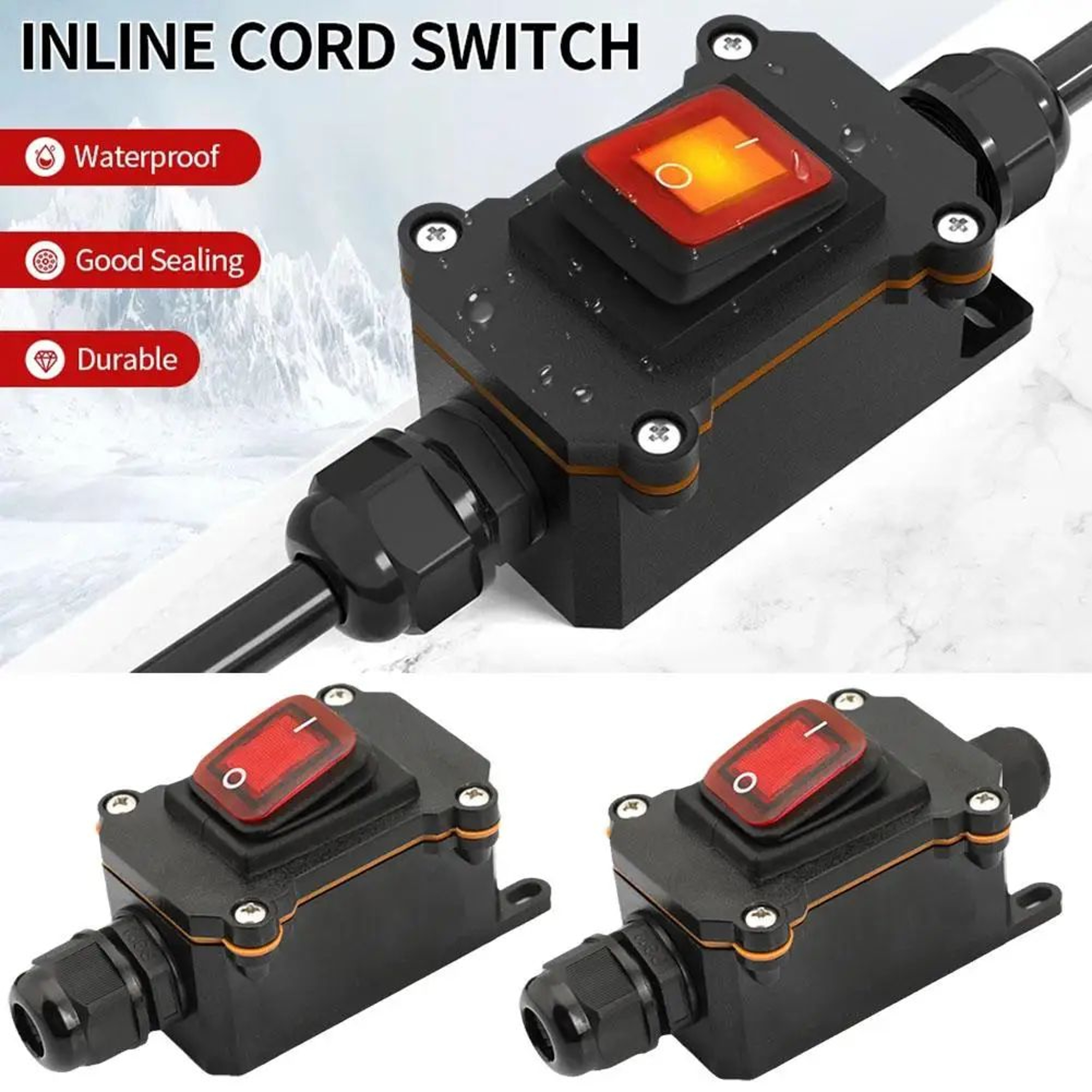 IP67 Waterproof Inline Rocker Power Switch 1