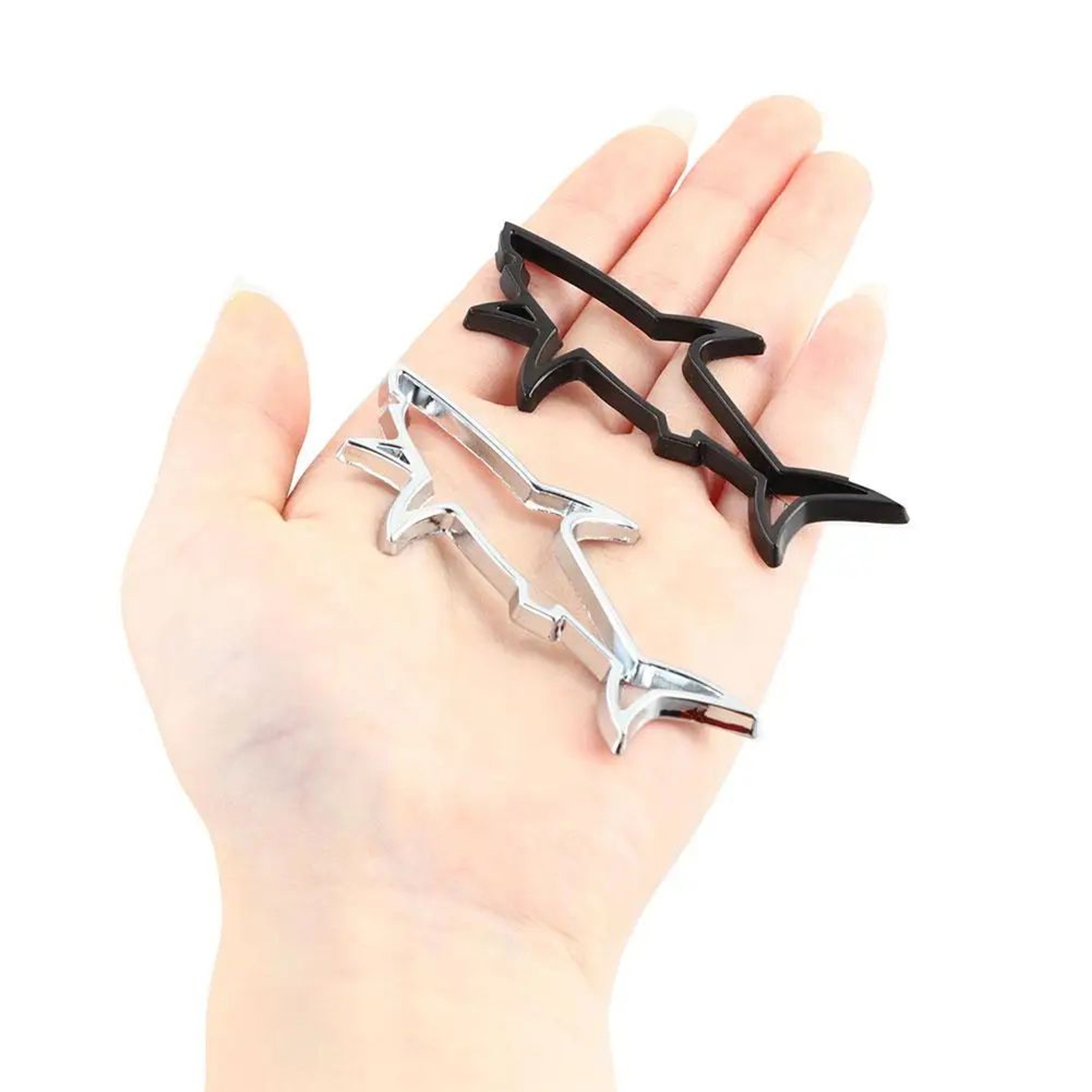 3D Metal Hollow Shark Car Emblem 2