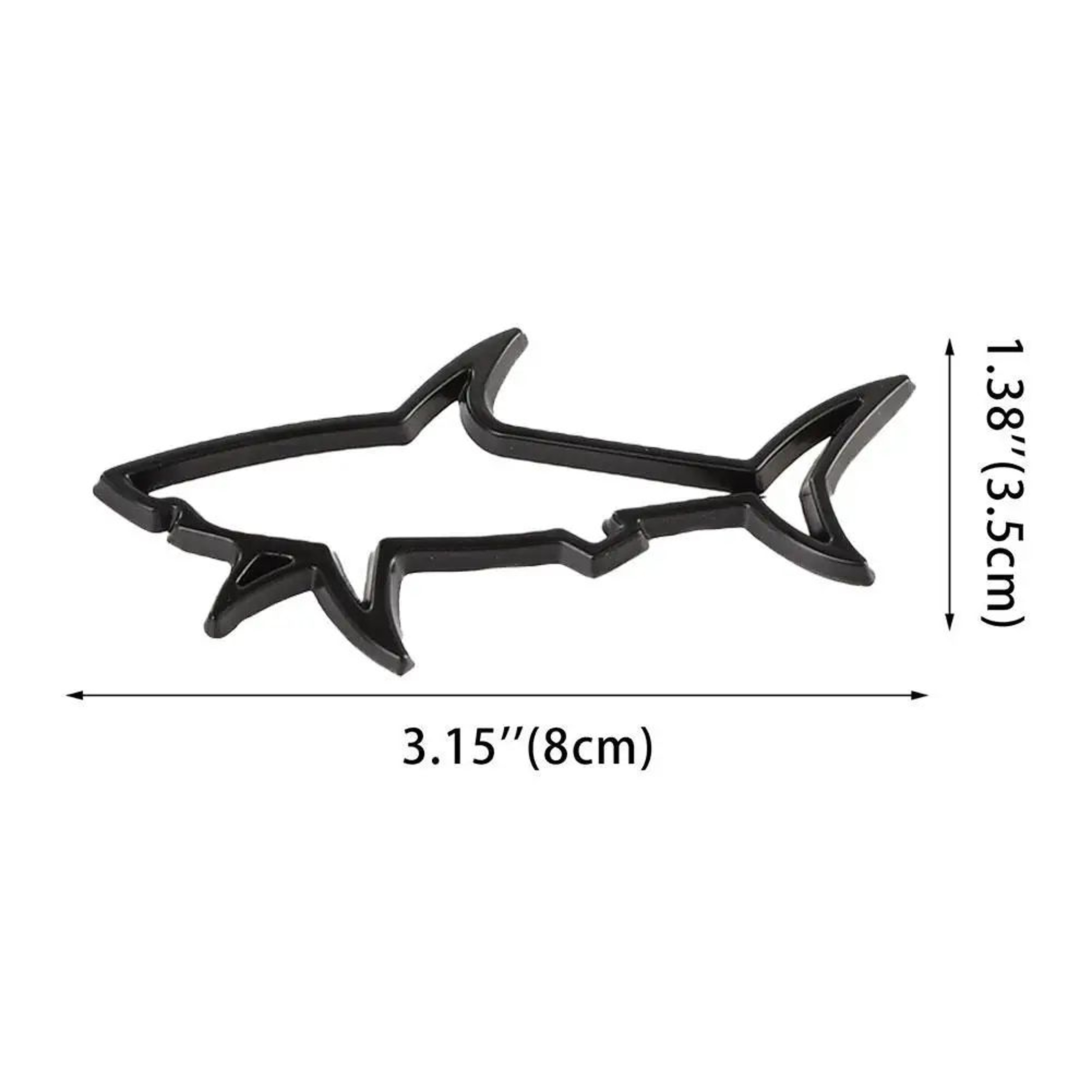 3D Metal Hollow Shark Car Emblem 5
