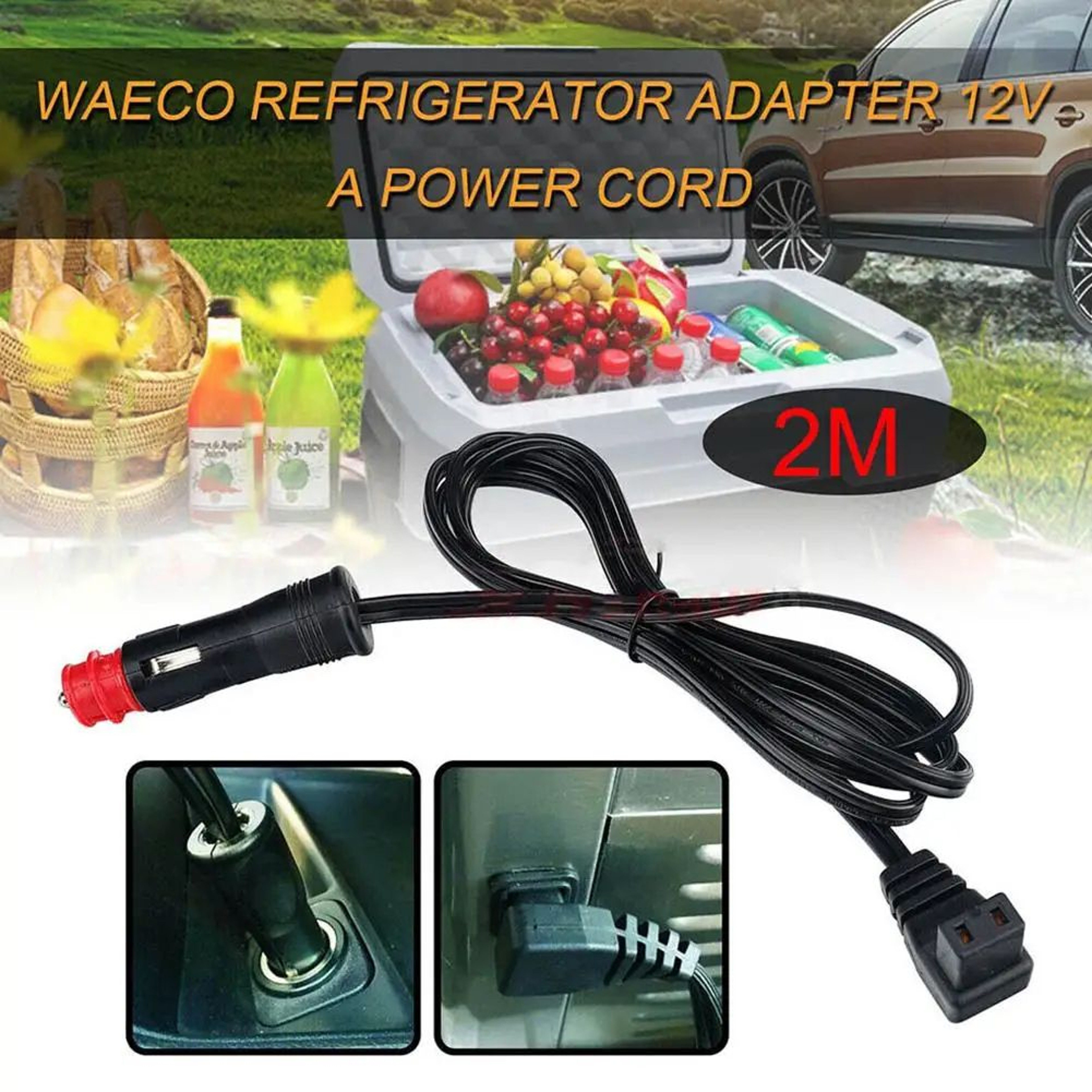 12A Car Refrigerator Power Cable 2