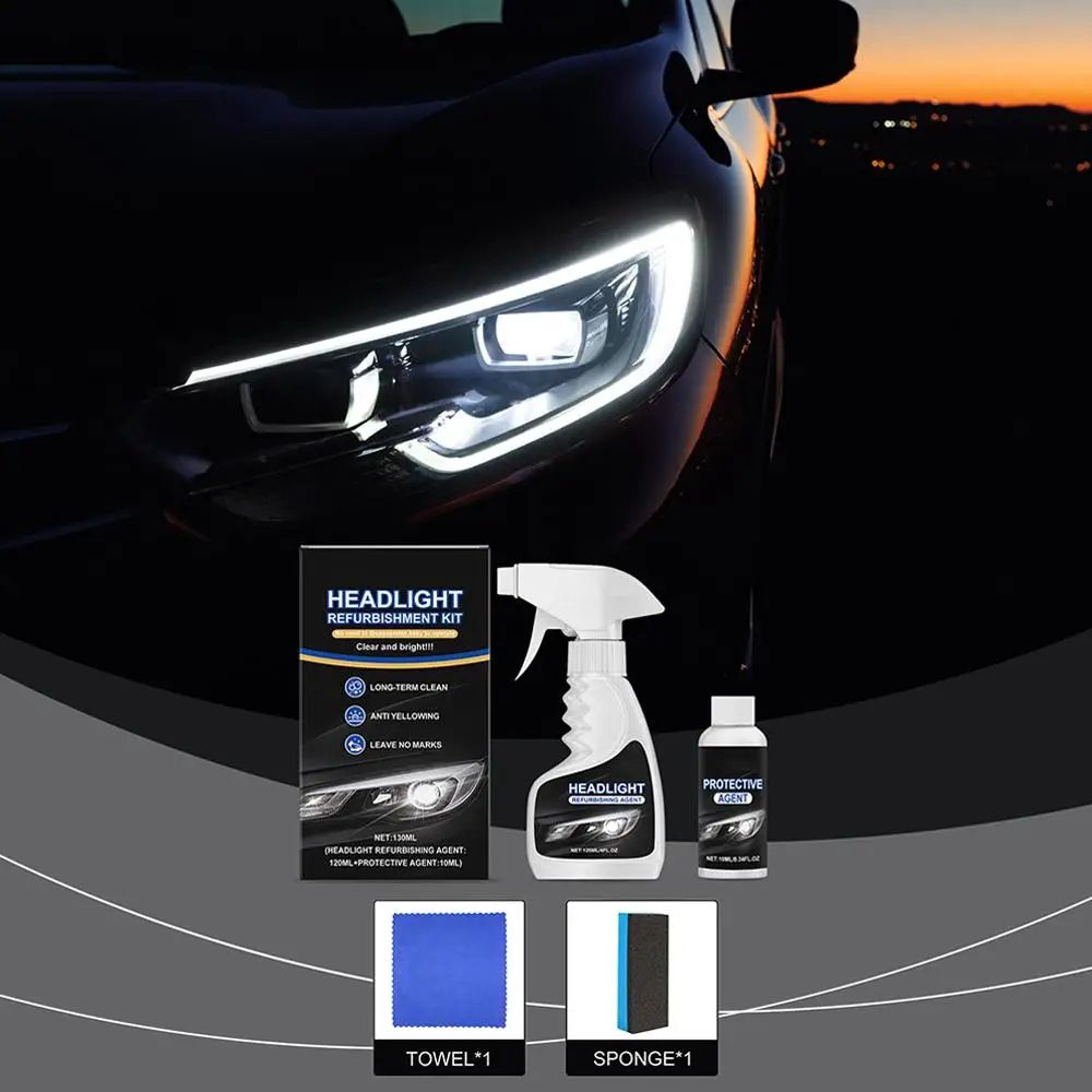 High Gloss Headlight Restoration Kit 2