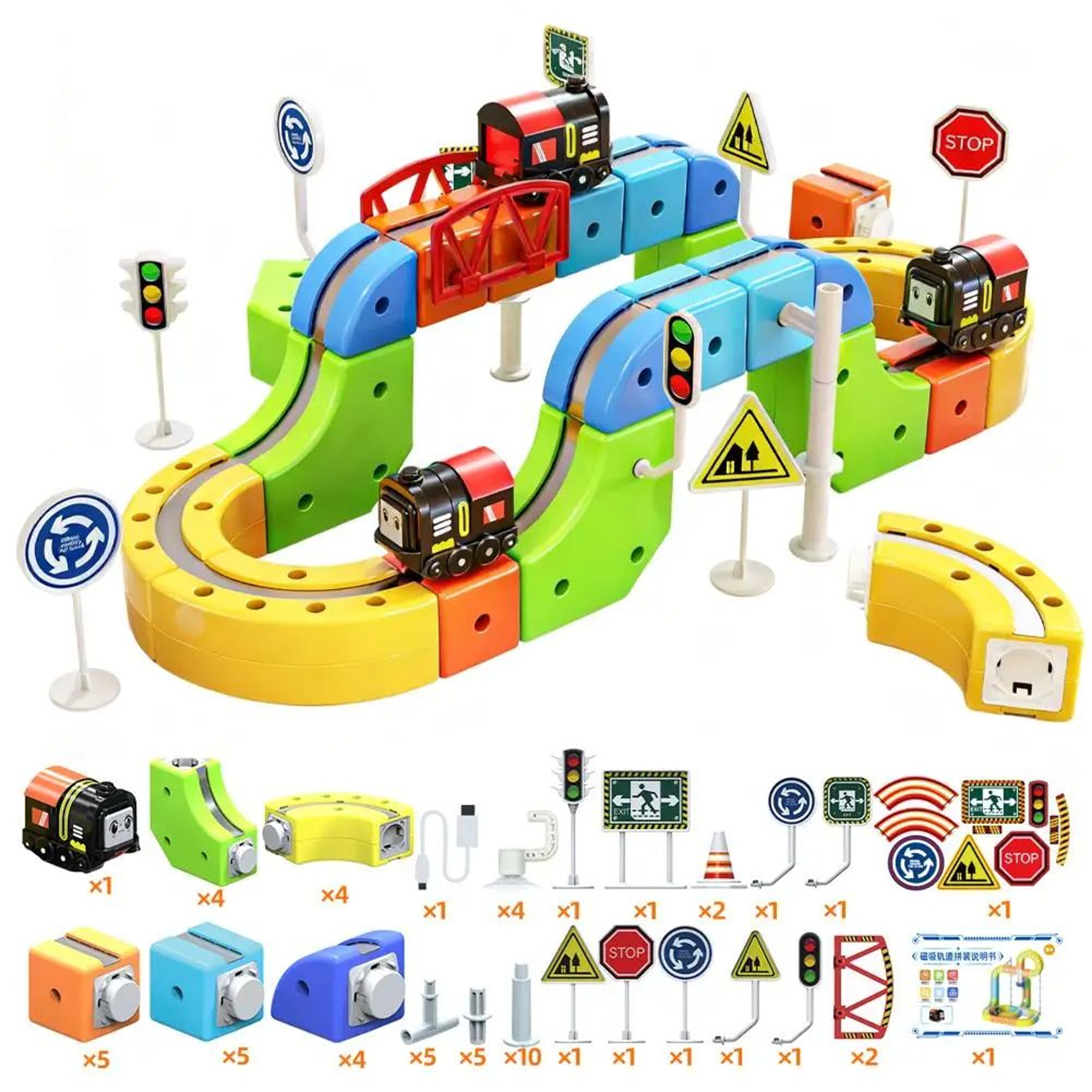 Magic Track Cube Train Building Set 6