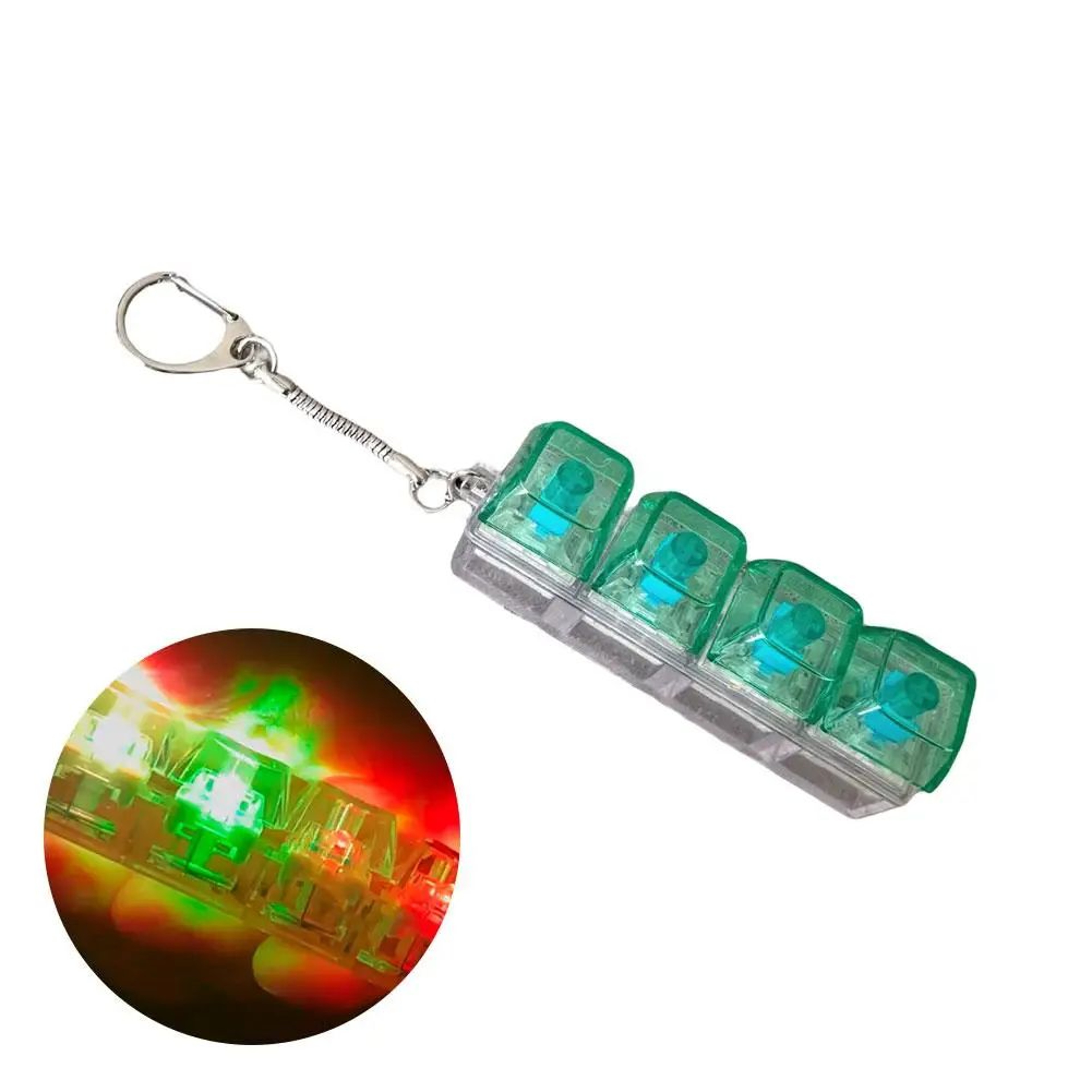 4 Key Luminous Keyboard Fidget Keychain 7