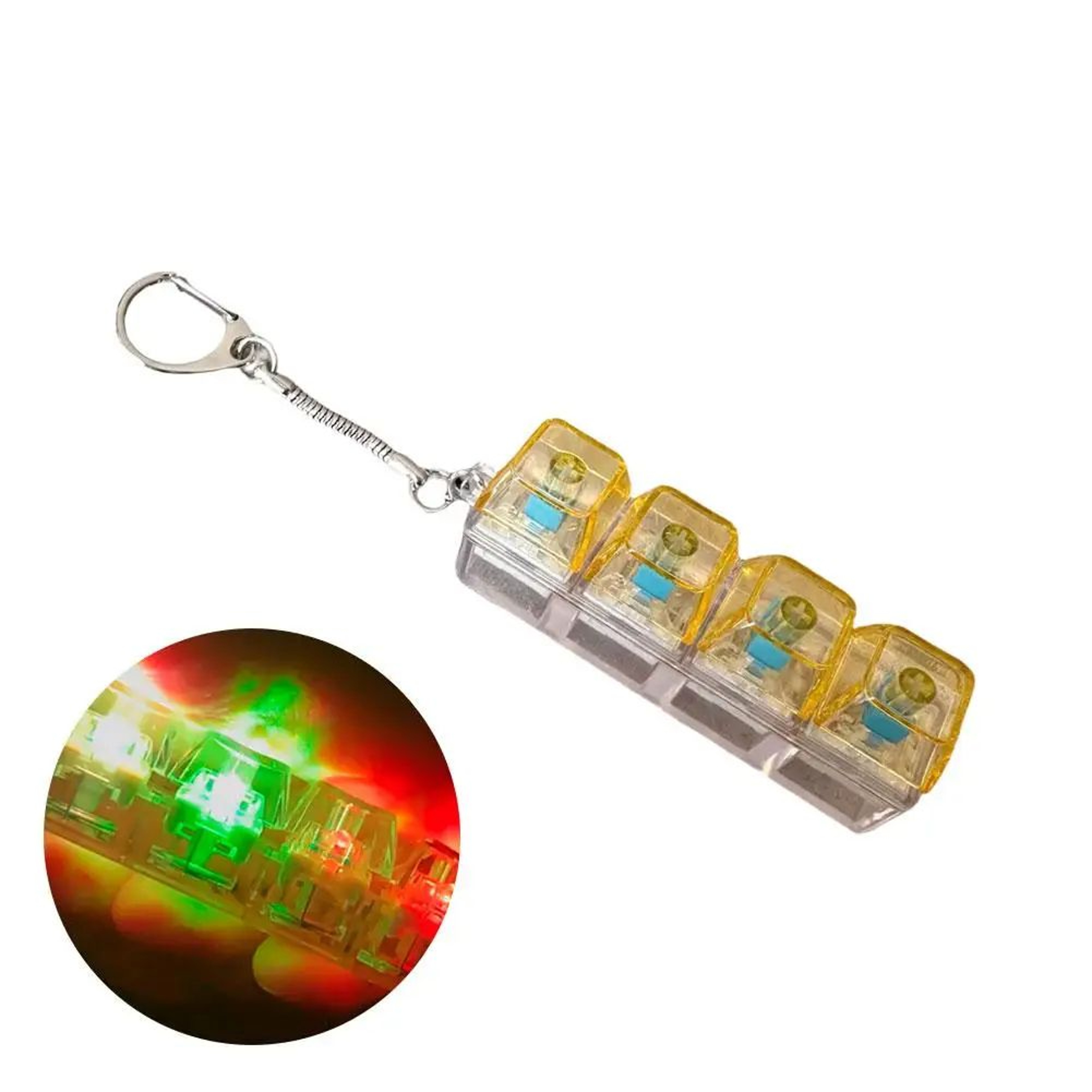4 Key Luminous Keyboard Fidget Keychain 9