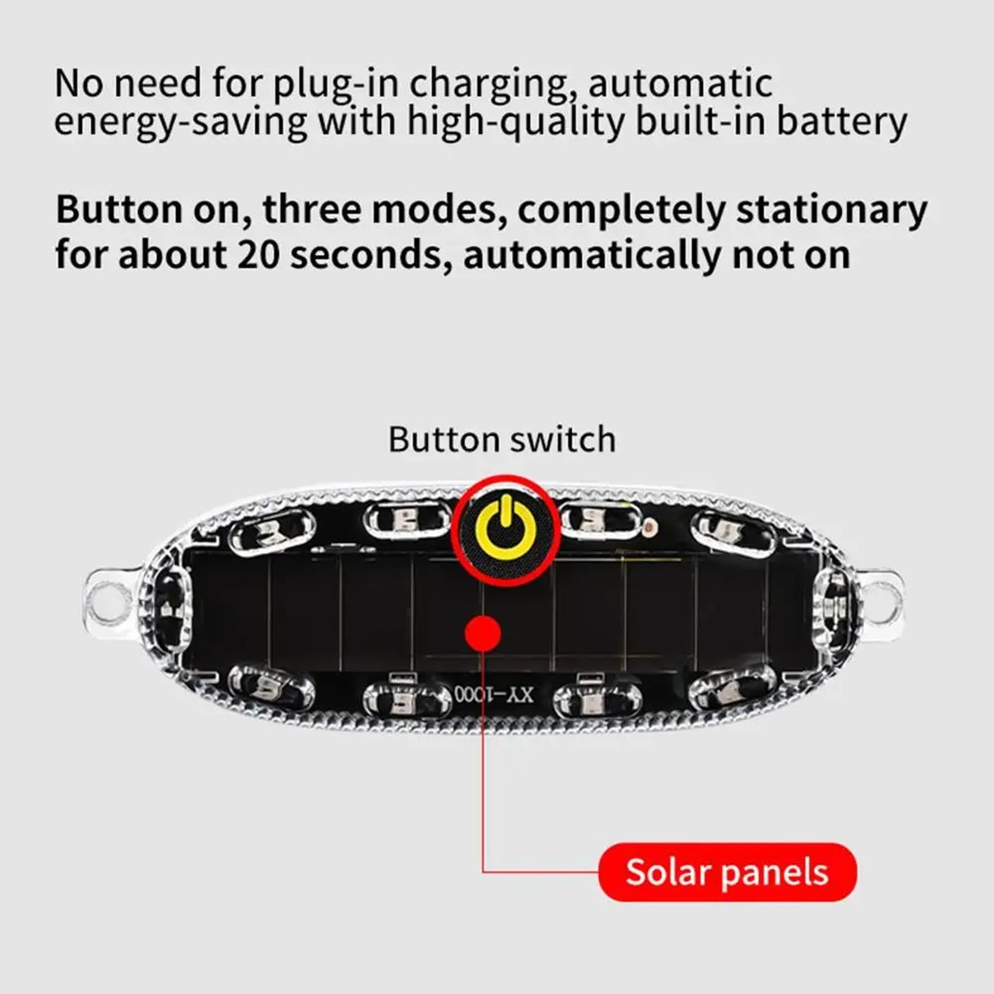 Solar LED Motorcycle Warning Strobe Light 3