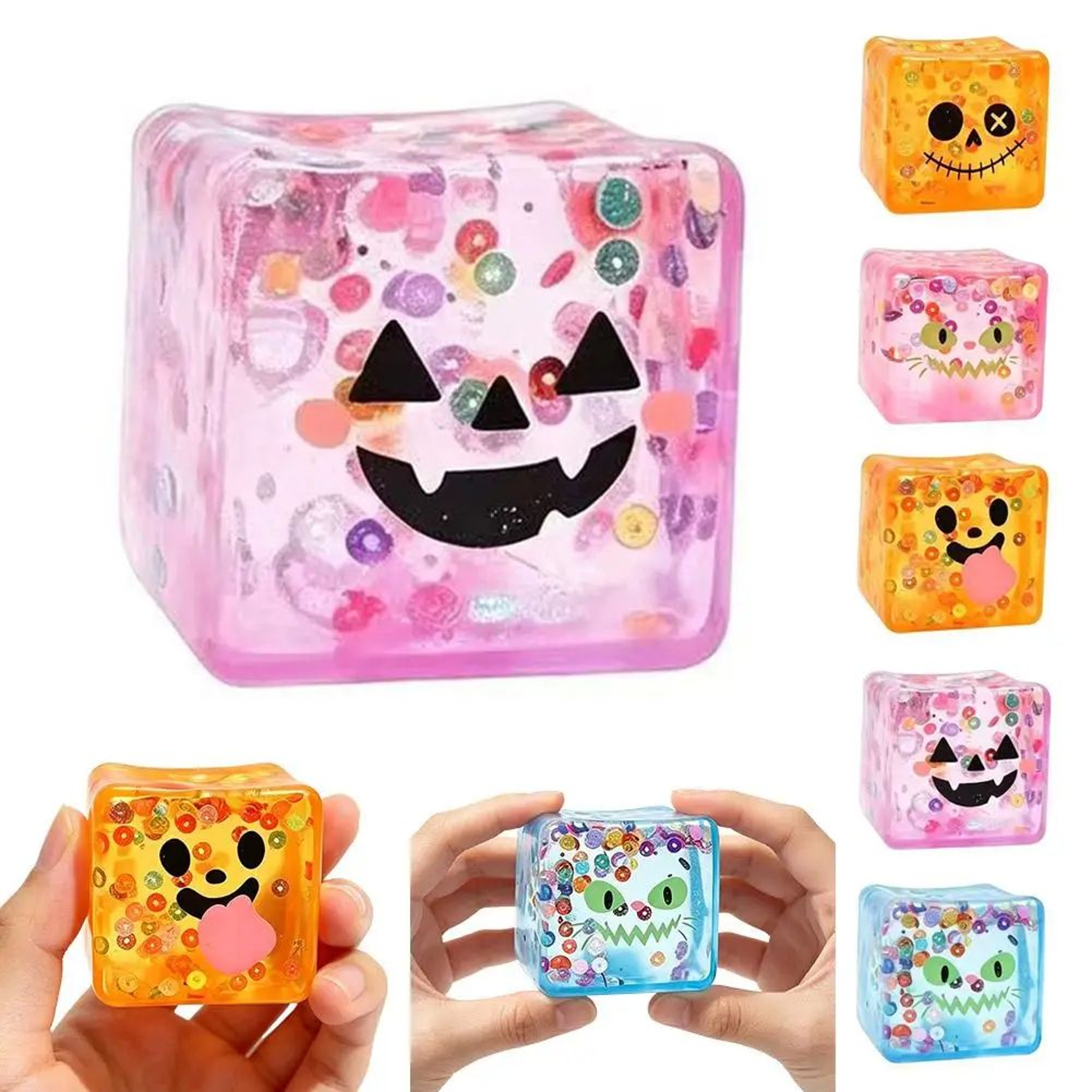 Funny Face Ice Cube Squishy Toy 10