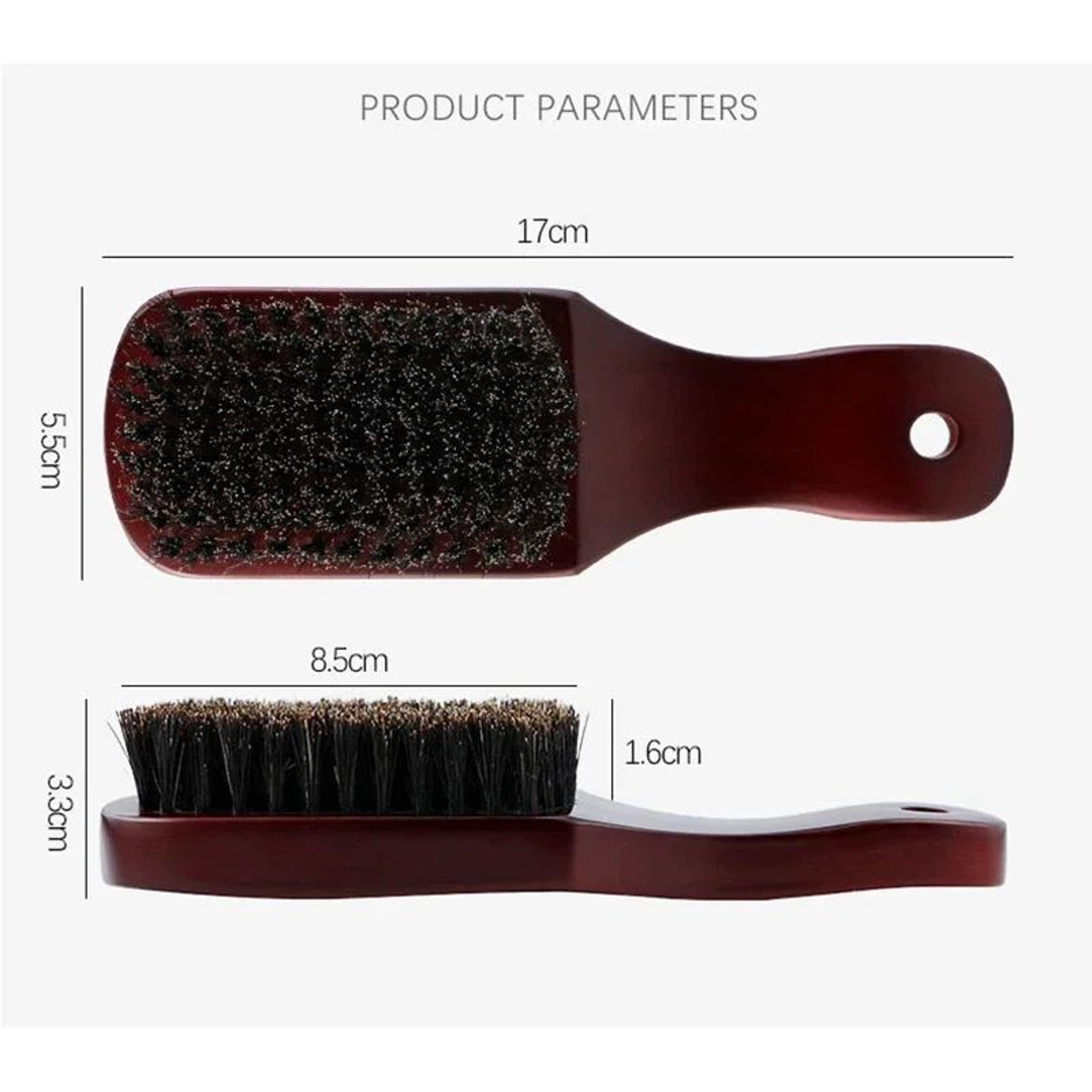 Natural Bristle Wave And Beard Brush 6