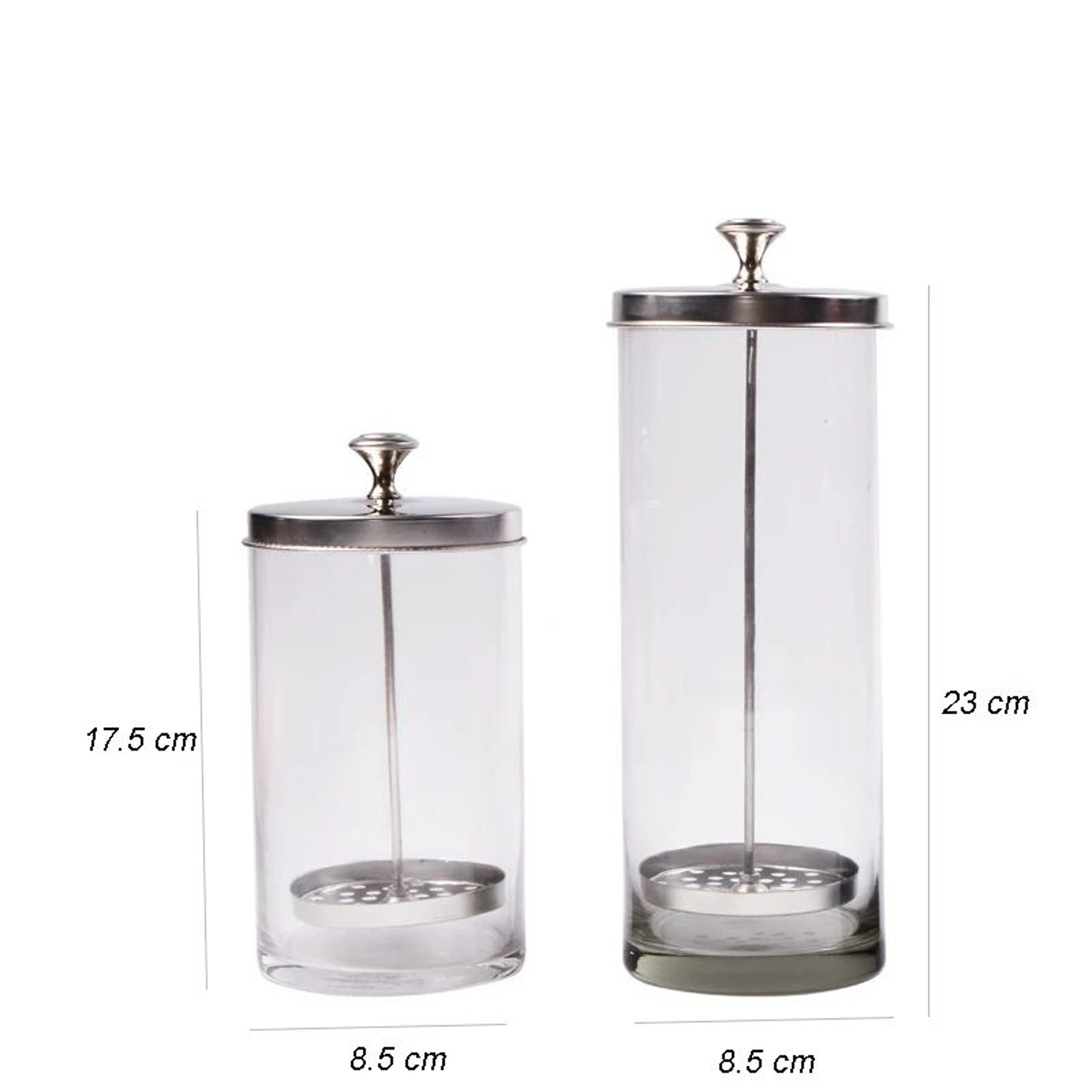 Glass Barber Tool Disinfectant Jar 2