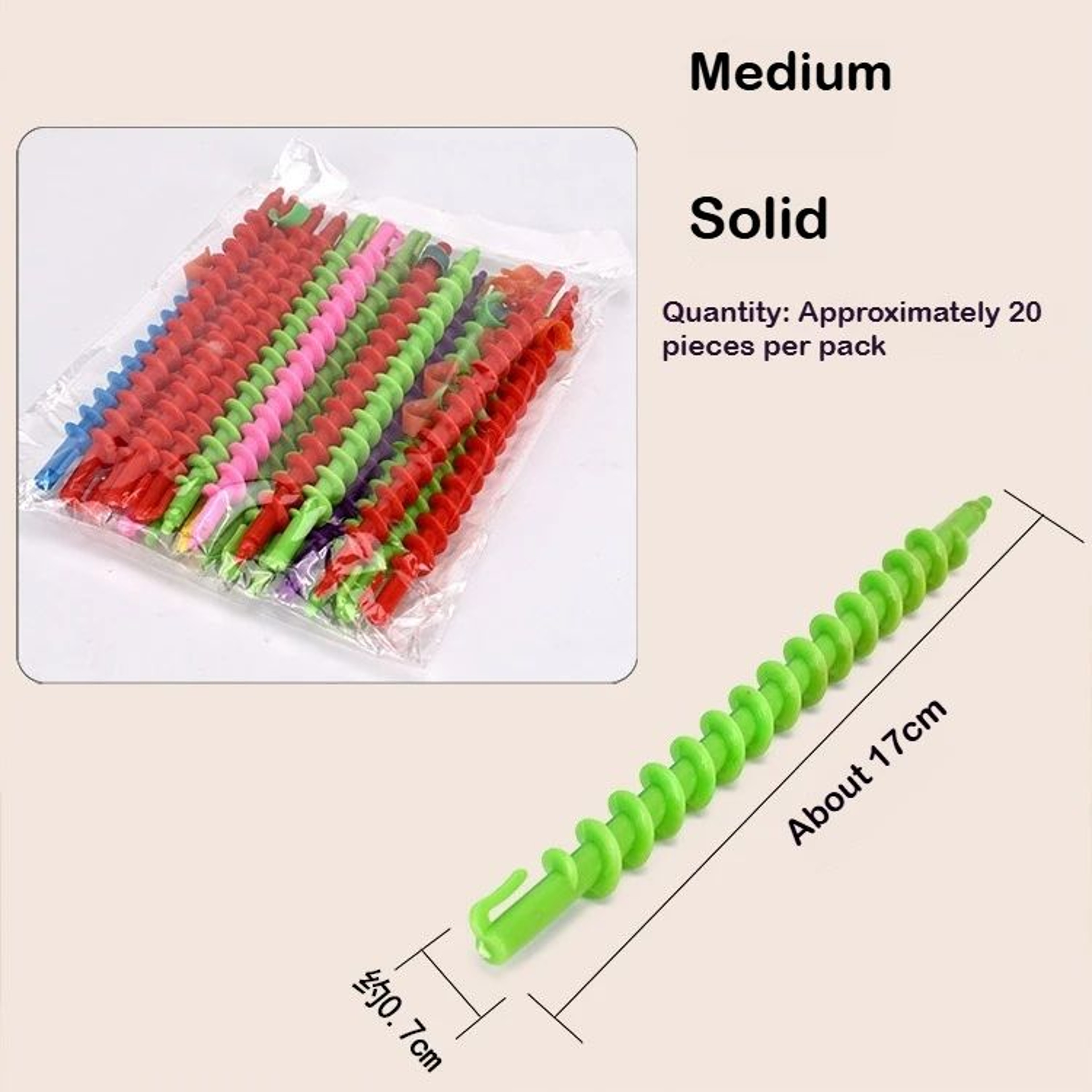 Colorful Spiral Heatless Hair Curlers 7