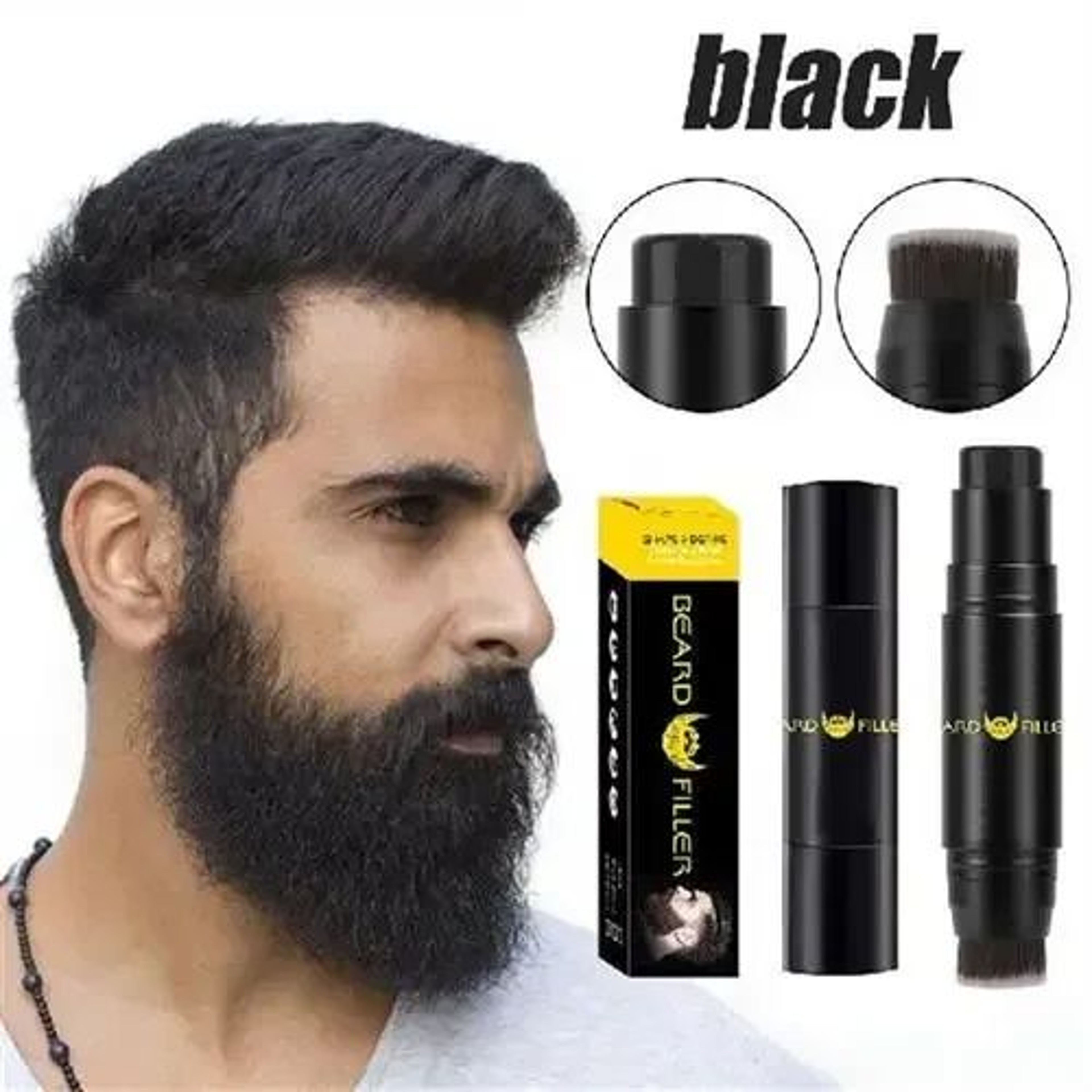 Waterproof Beard Filling Stamp And Brush 8