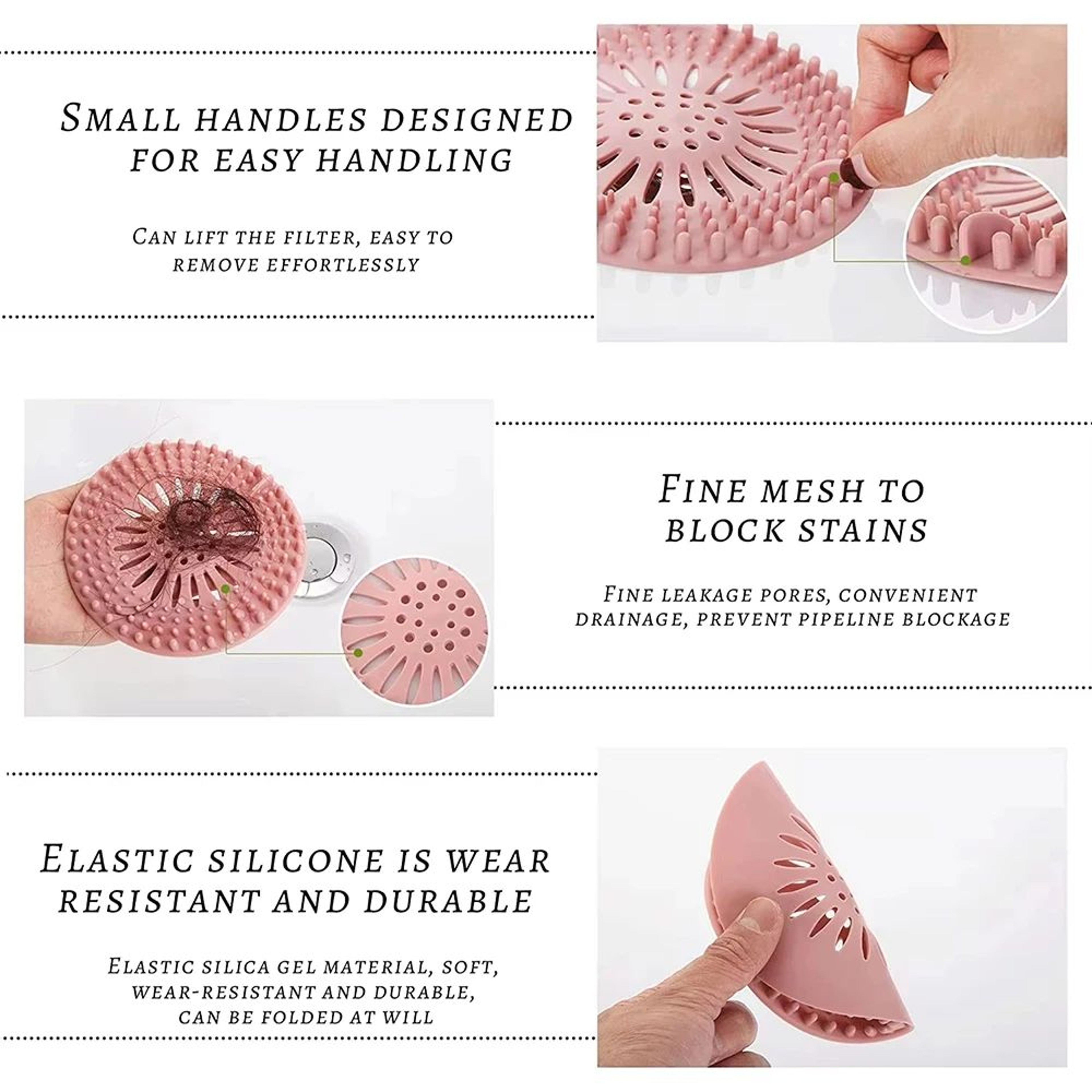Stainless Steel Anti Clog Drain Hair Catcher 1