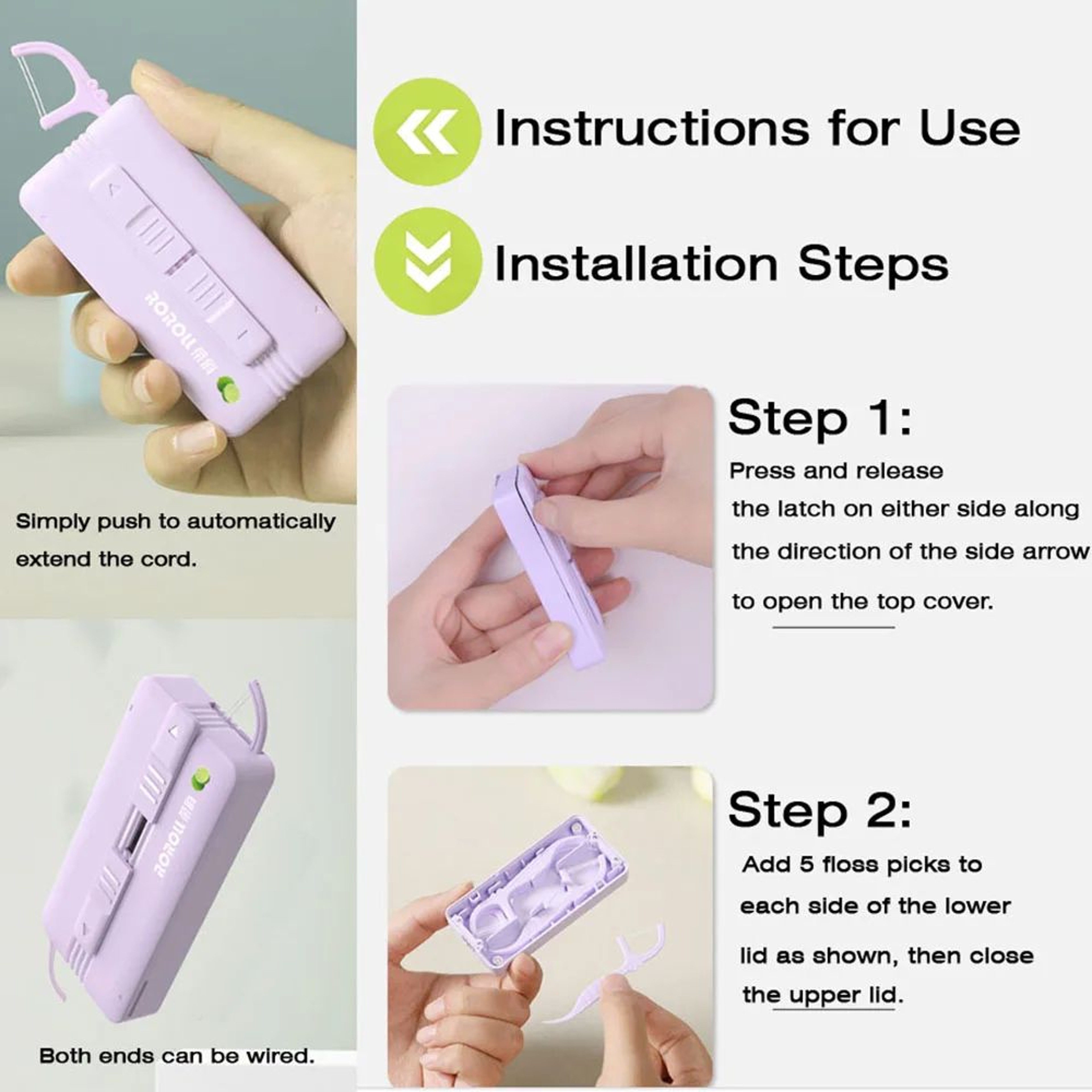 Portable Automatic Dental Floss Dispenser 4