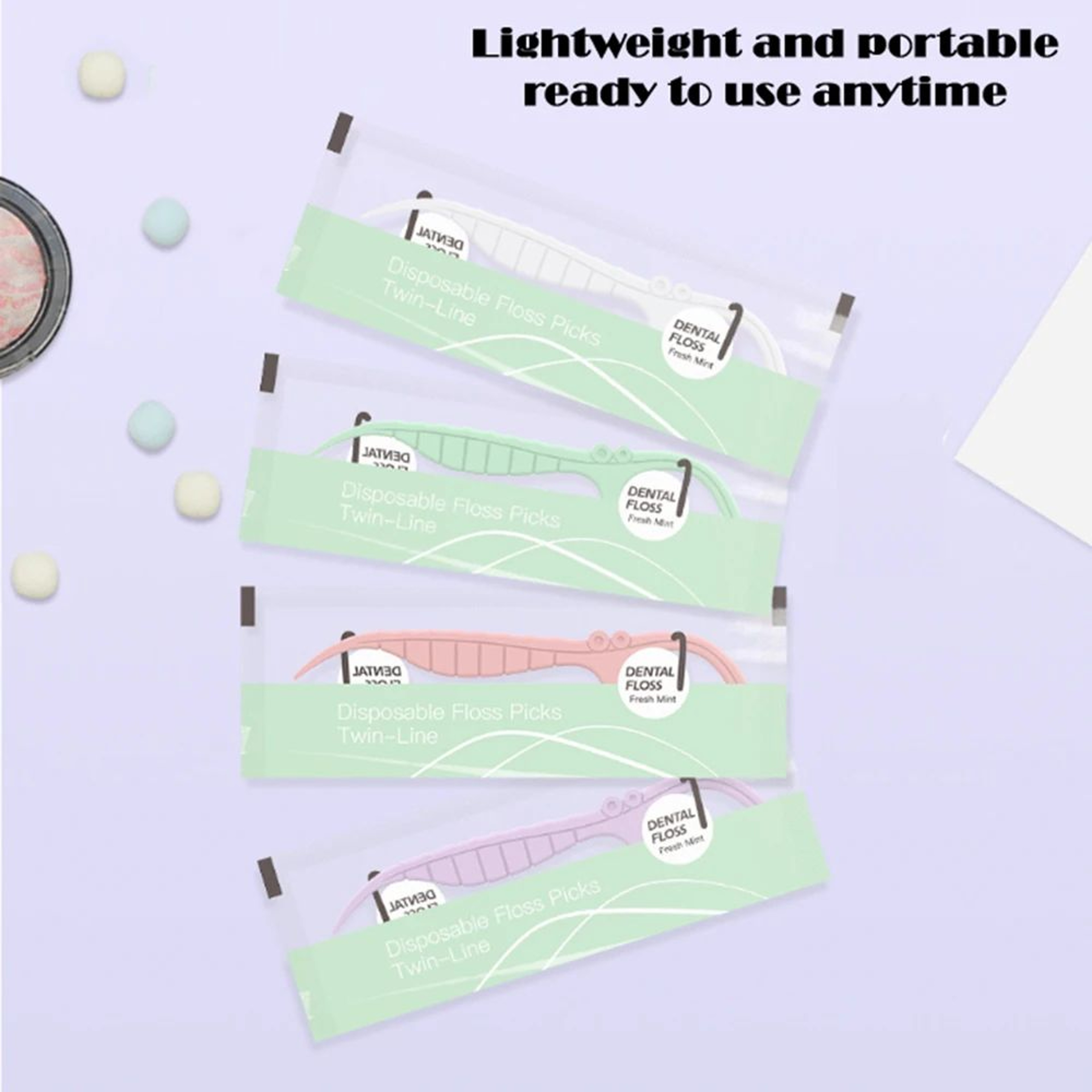 Double Line Dental Floss Picks 2
