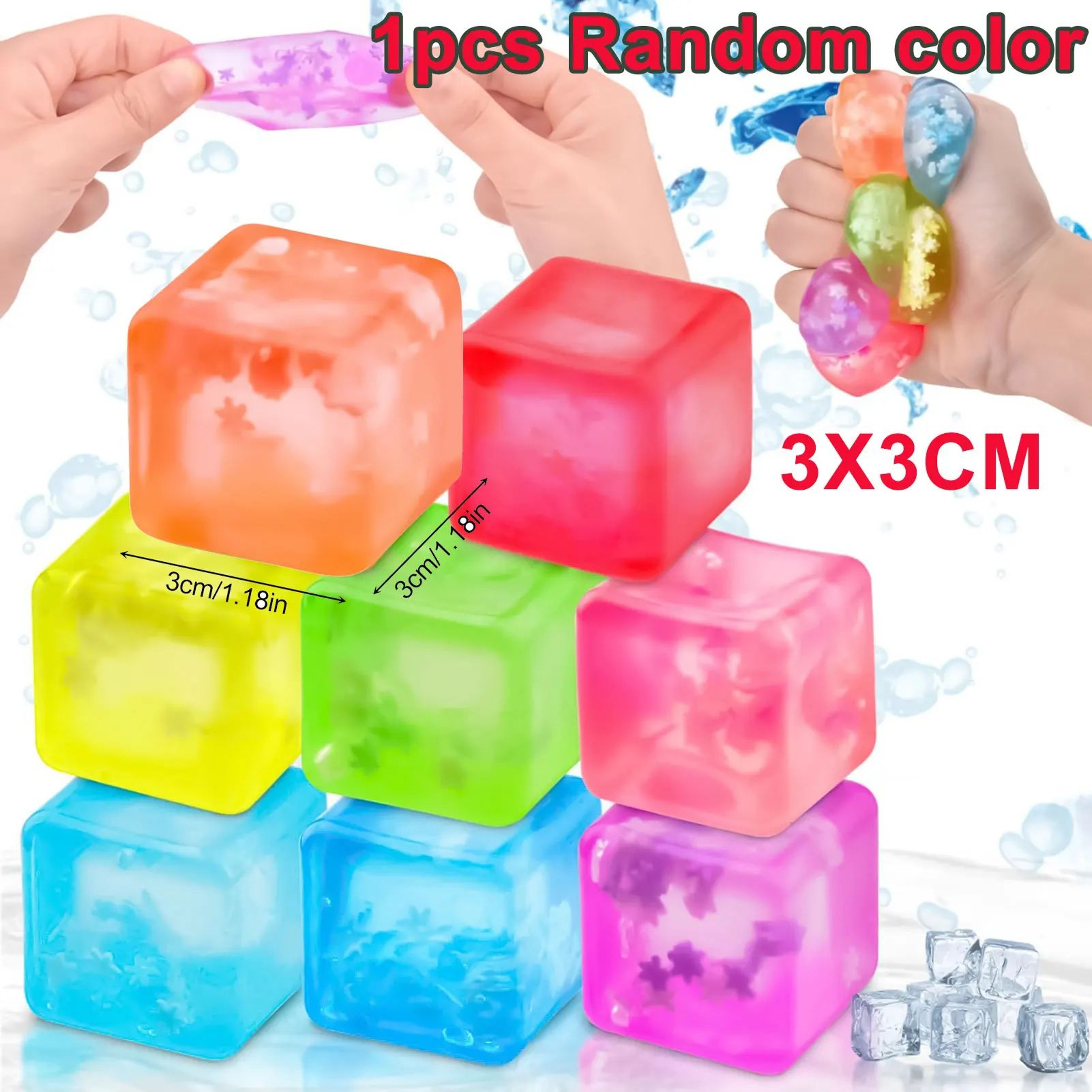 Slow Rebound Colorful Cube Squeeze Toy 12