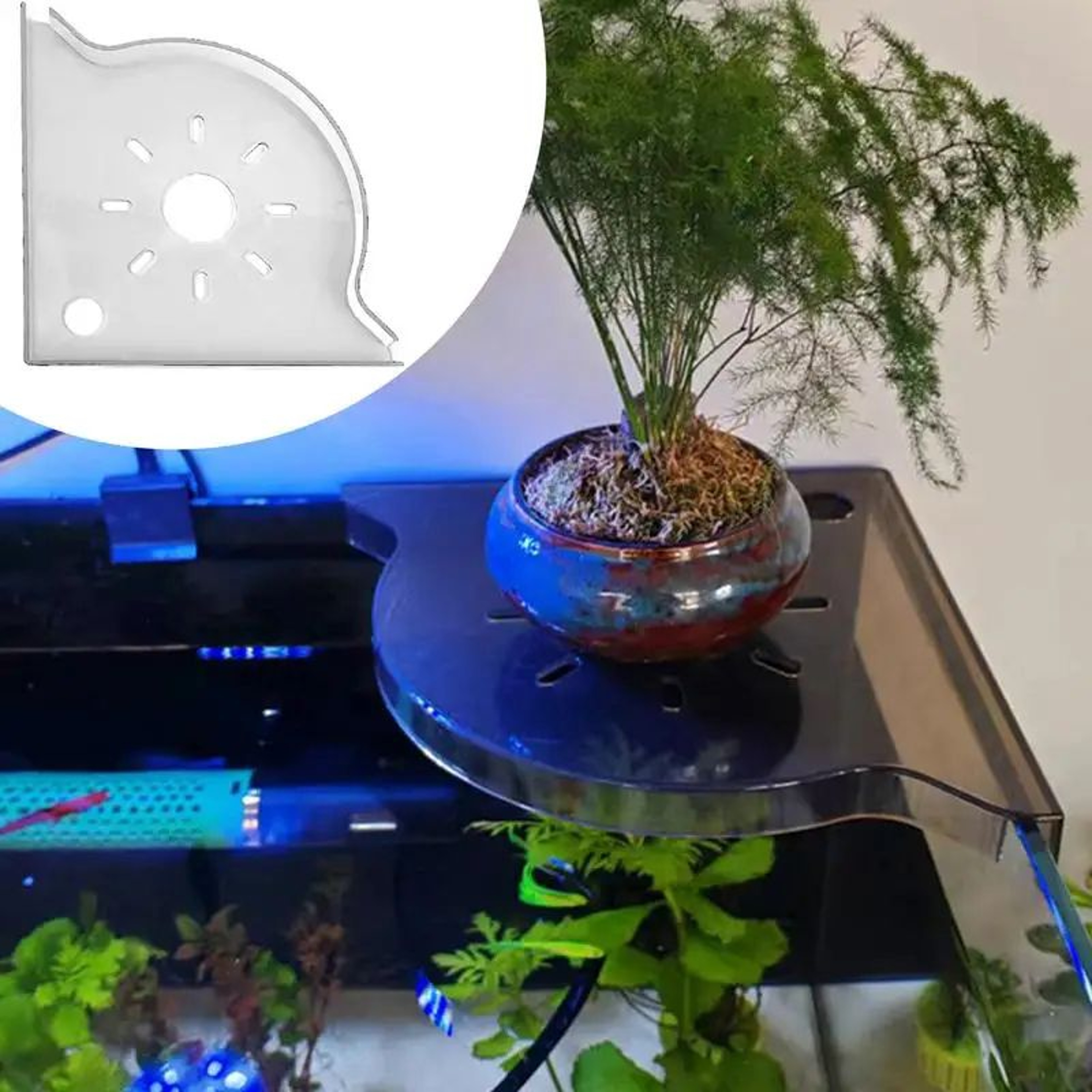 Acrylic Aquarium Corner Frag Shelf 4