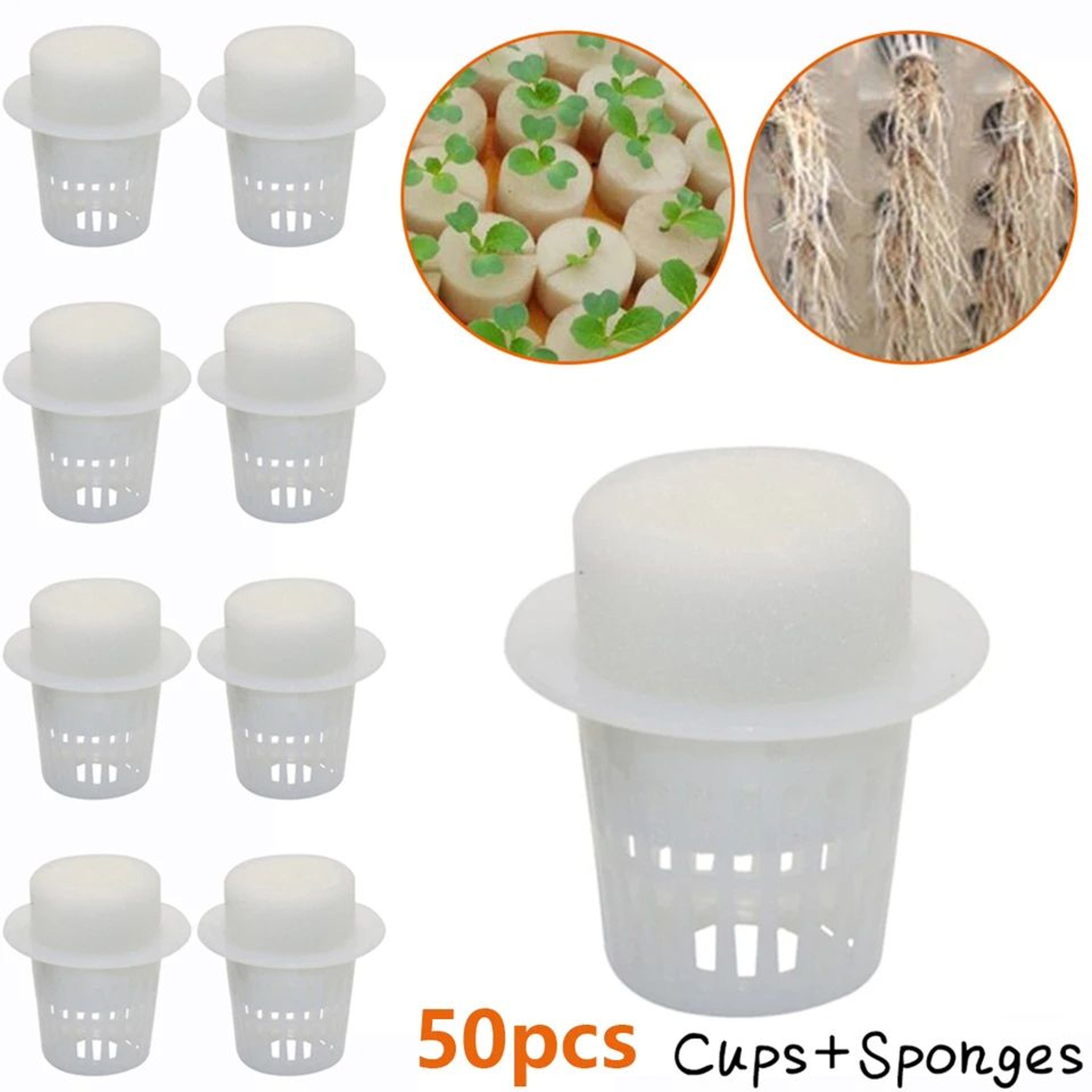 50 Piece Hydroponic Net Cup Starter Set 0