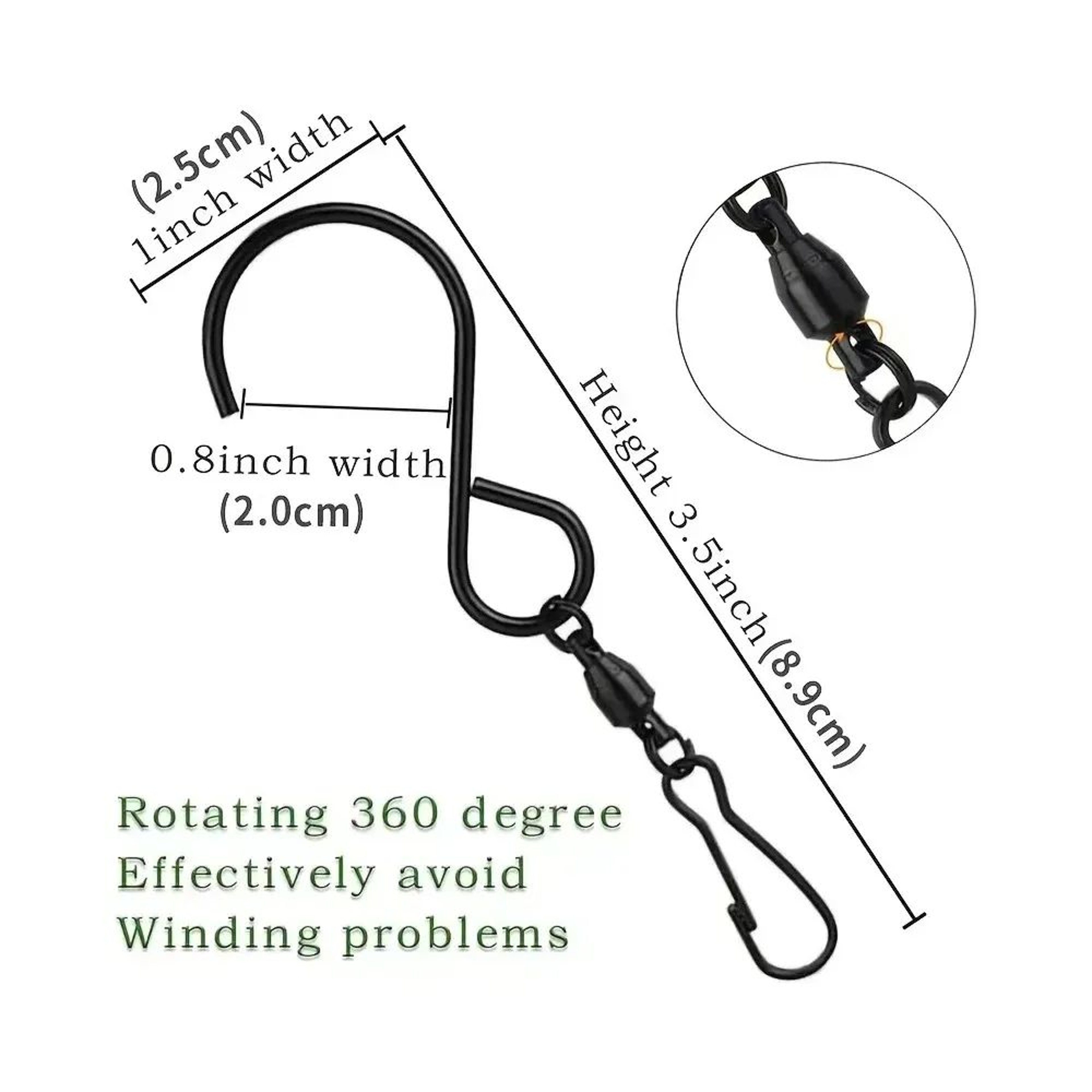 8 Piece Rotating Swivel Hanging Hooks 5