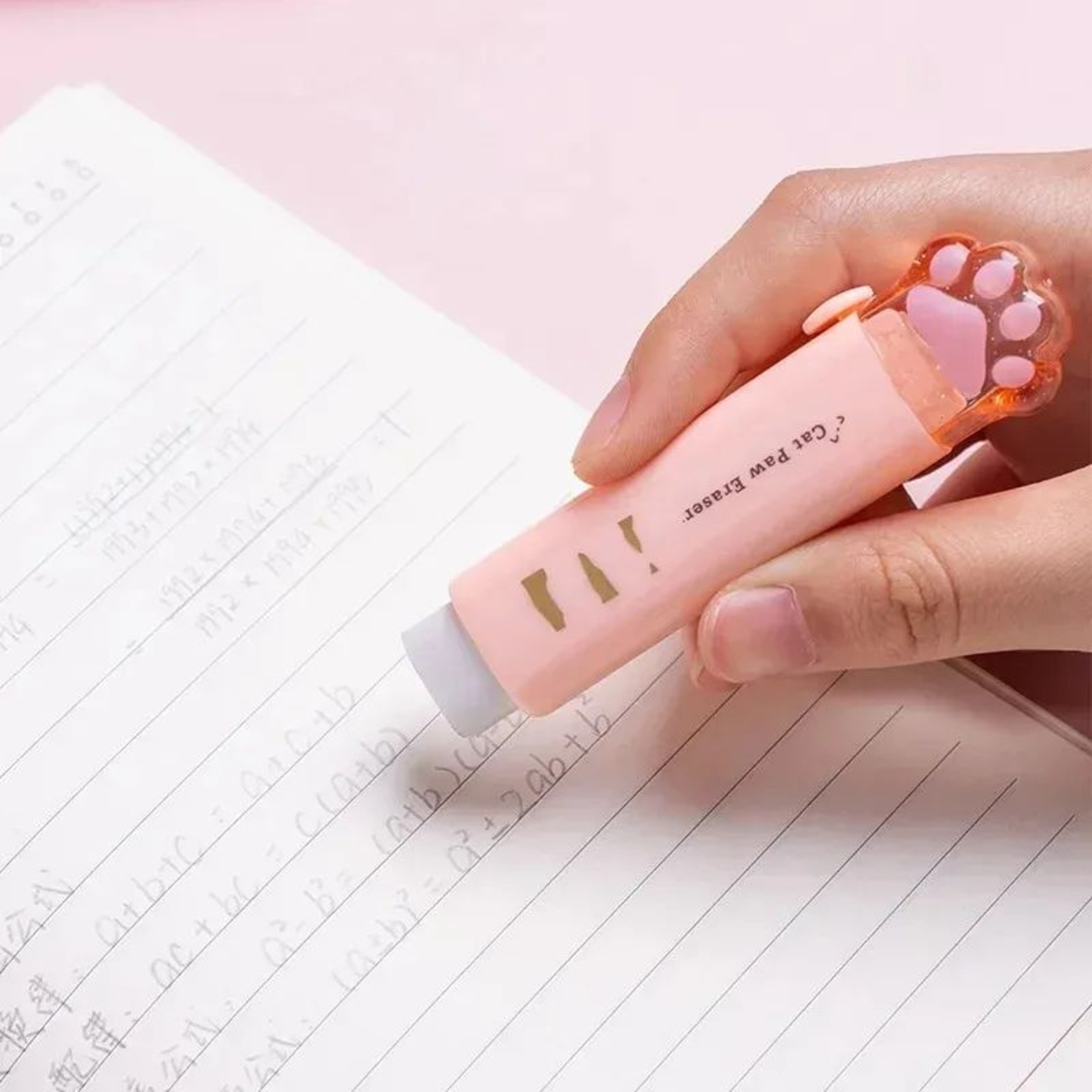 Retractable Cat Paw Pencil Eraser 3
