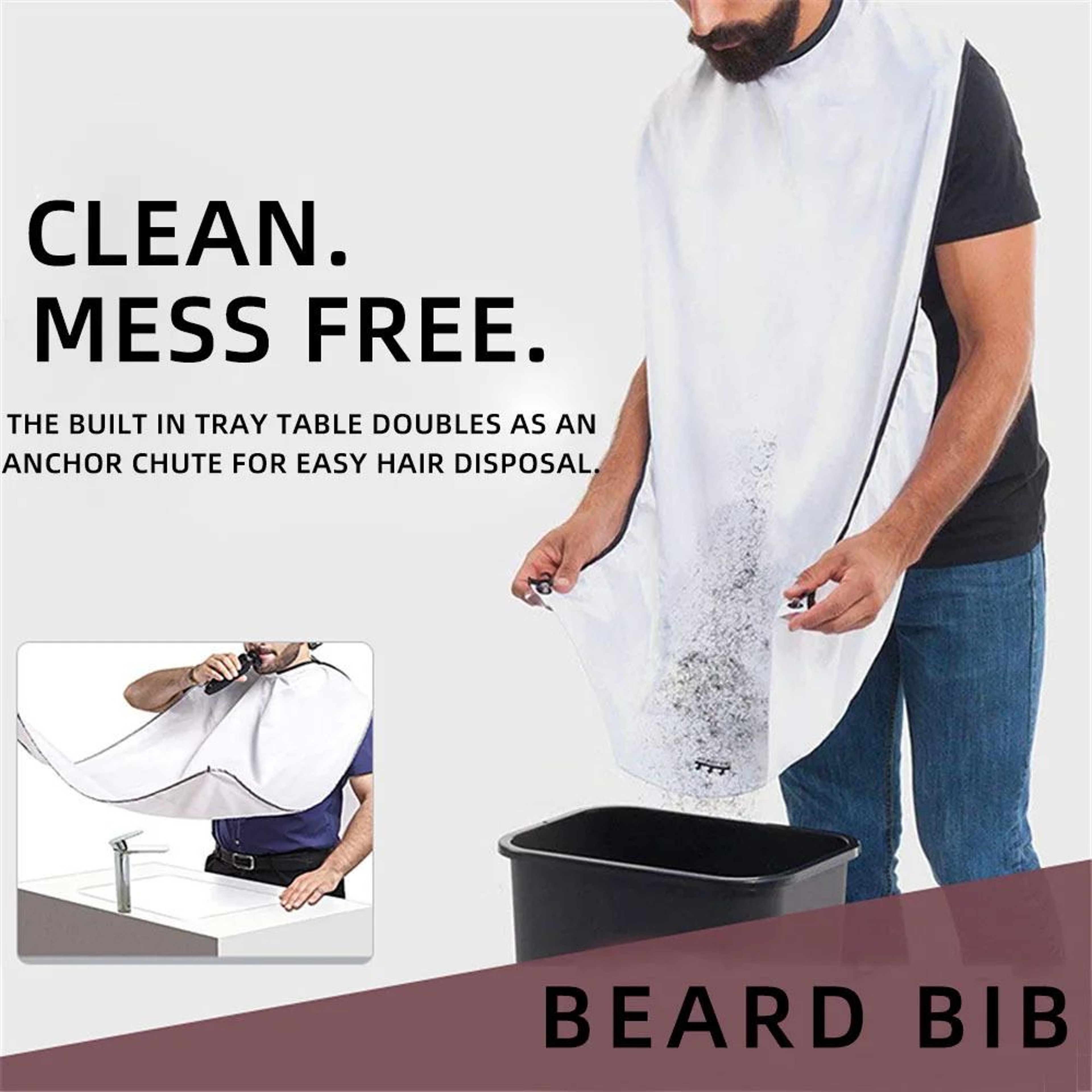 Beard Shaving Hair Catcher Apron 2