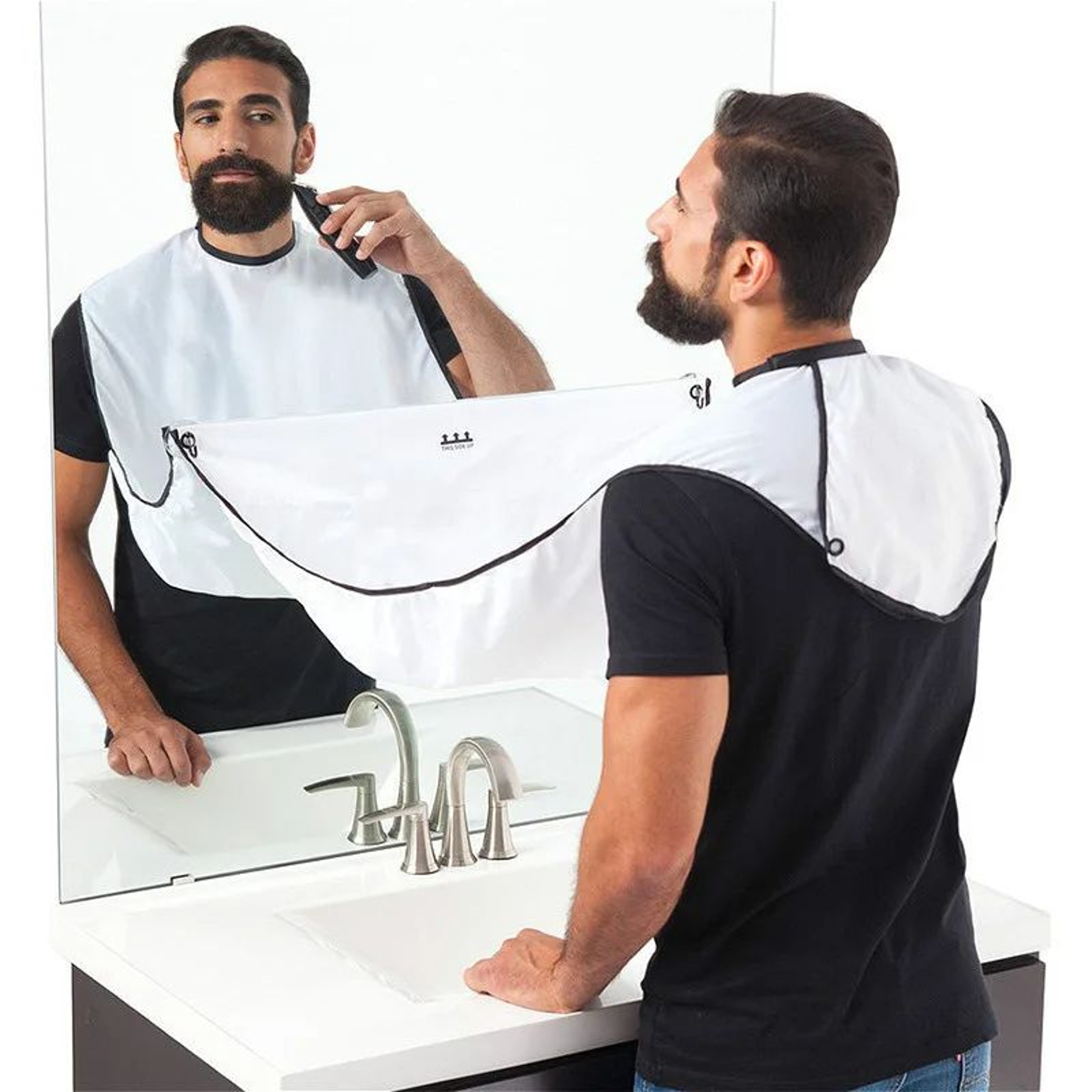 Beard Shaving Hair Catcher Apron 1