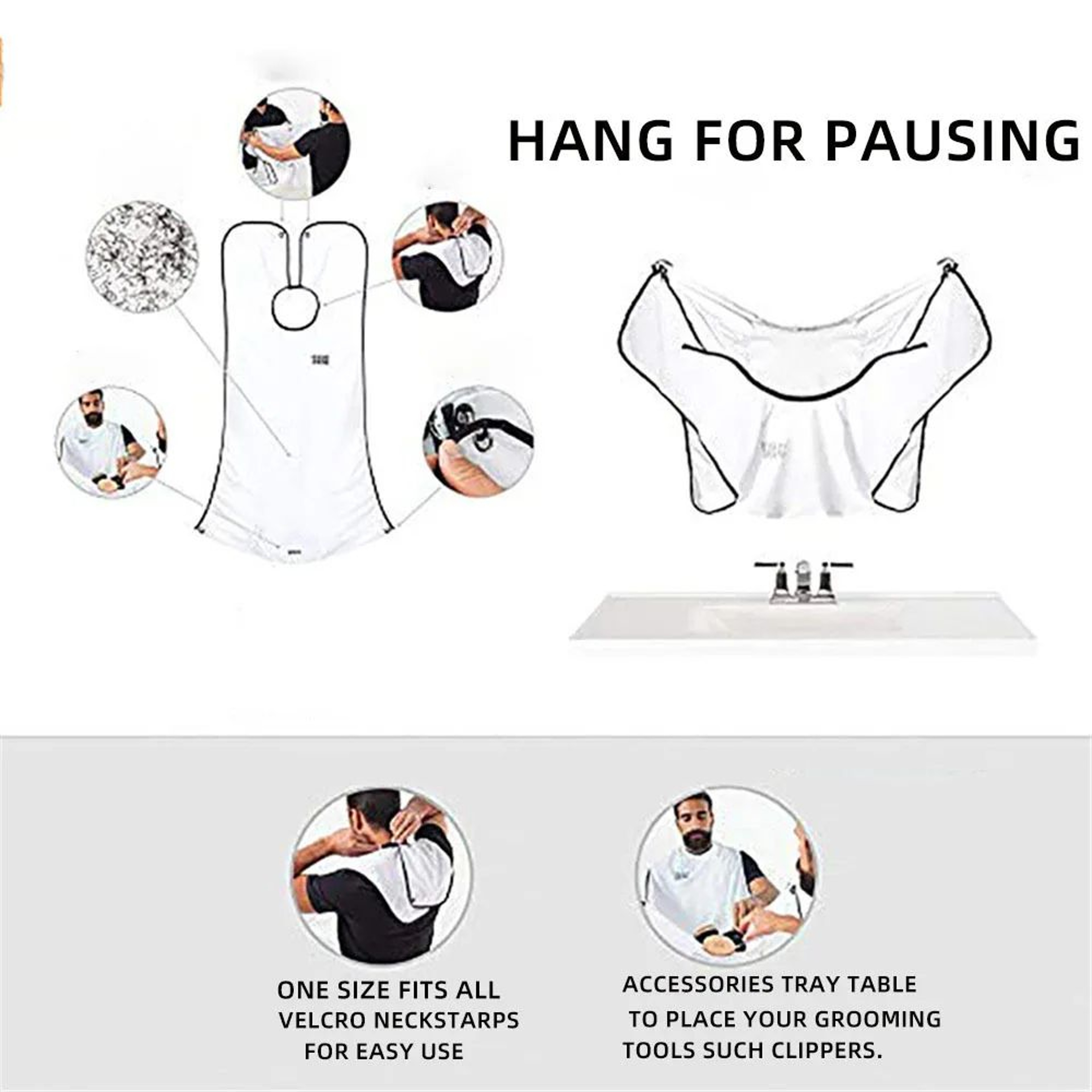 Beard Shaving Hair Catcher Apron 4