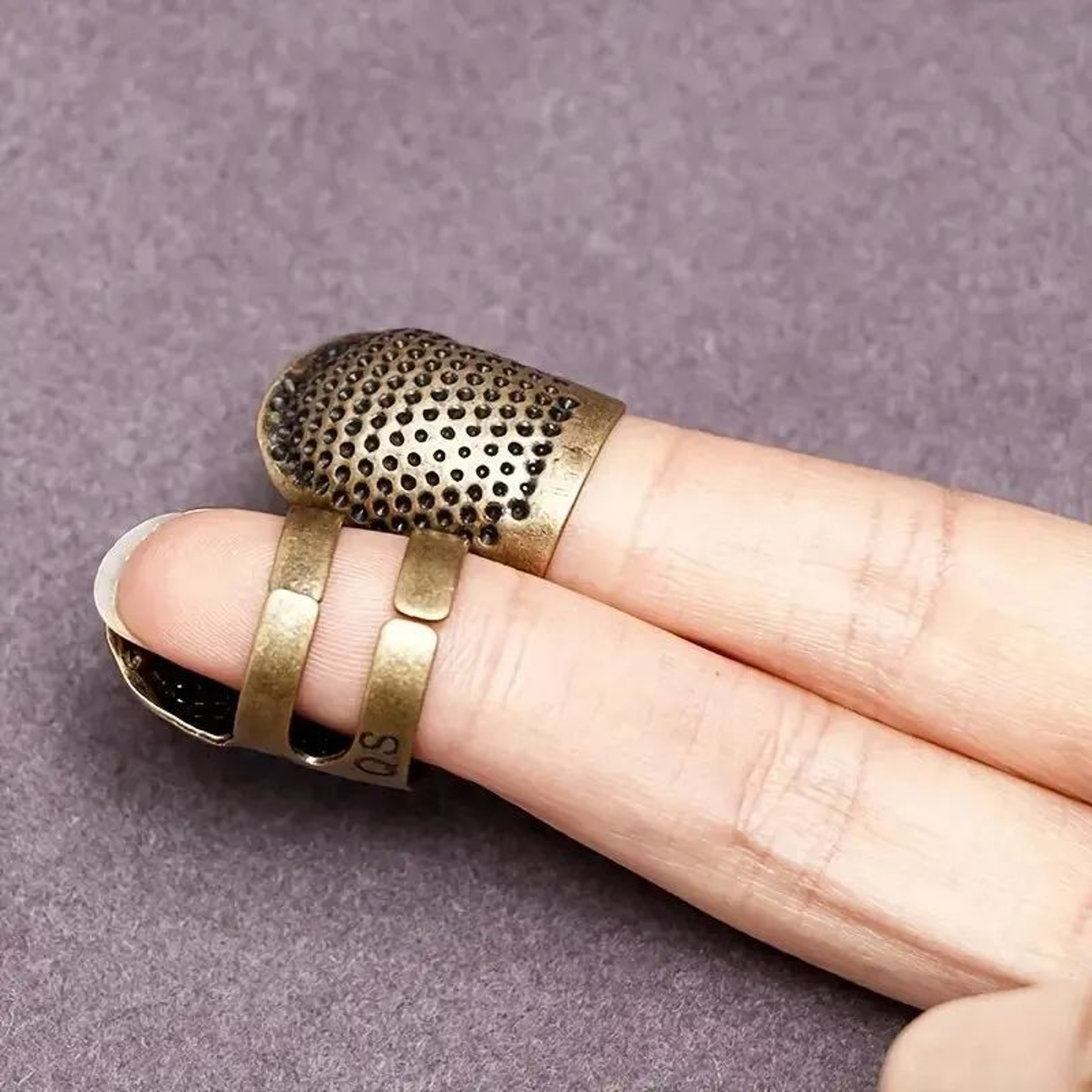 Adjustable Vintage Sewing Thimble Ring 3