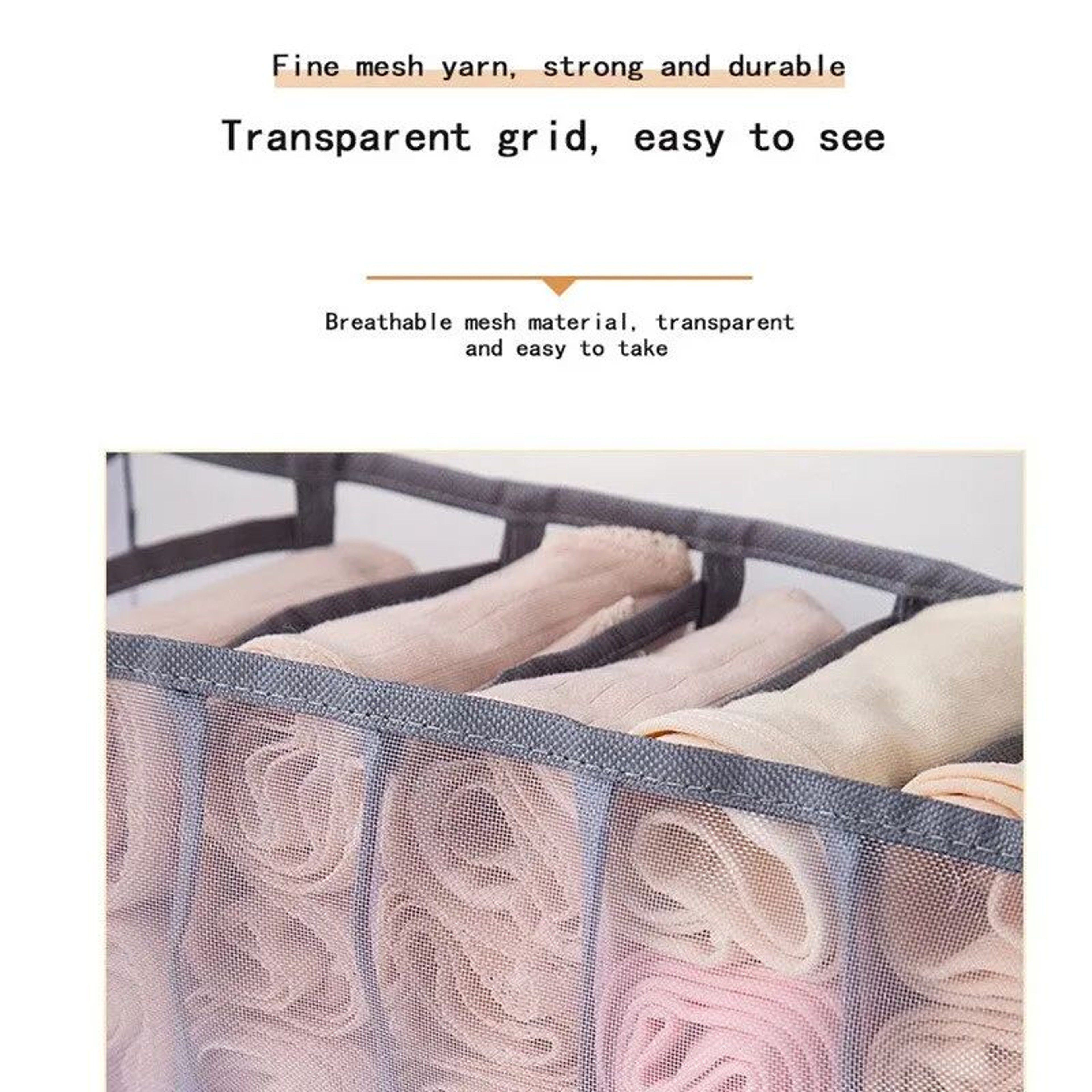 11 Compartment Mesh Underwear Organizer 2