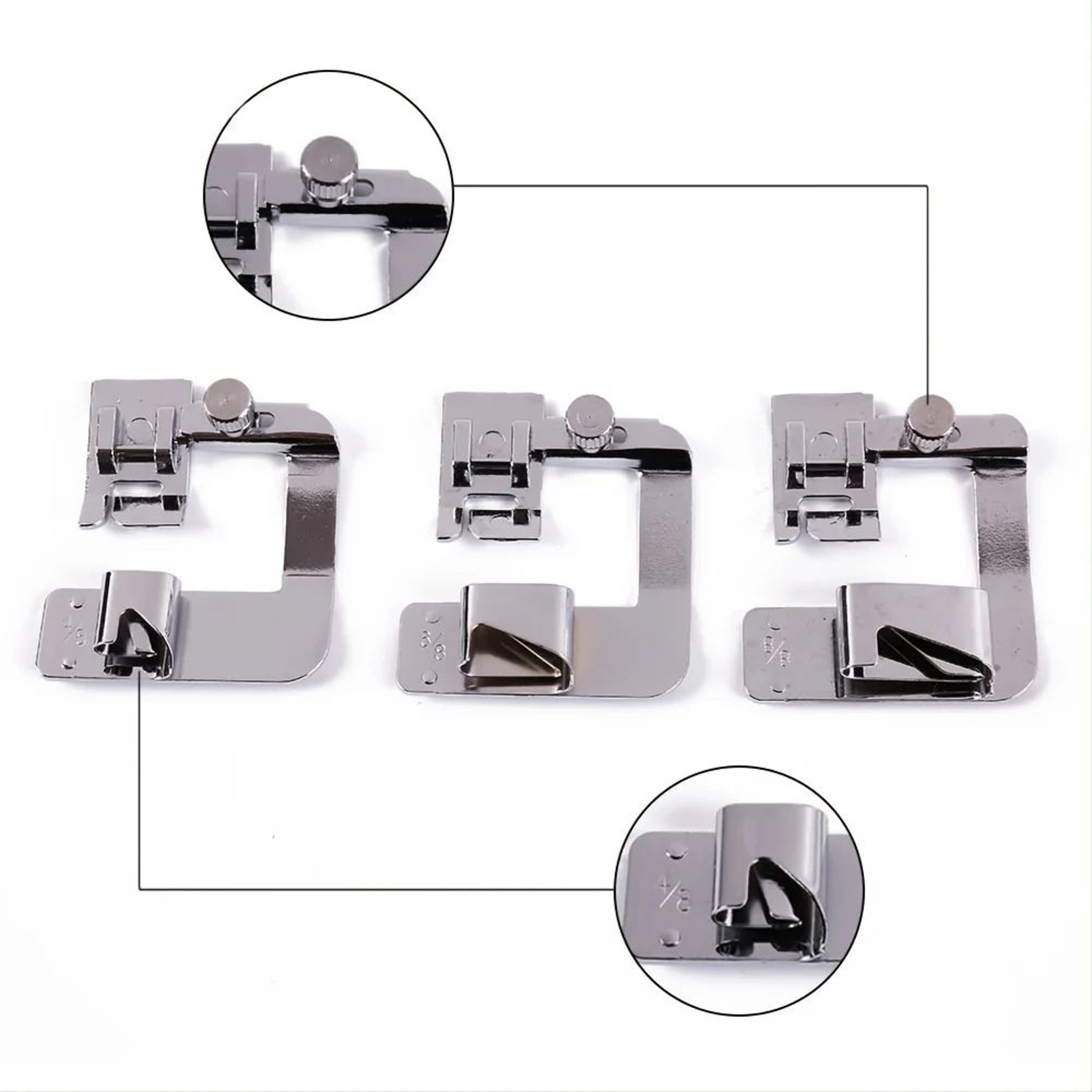 Adjustable Rolled Hem Sewing Machine Foot 1