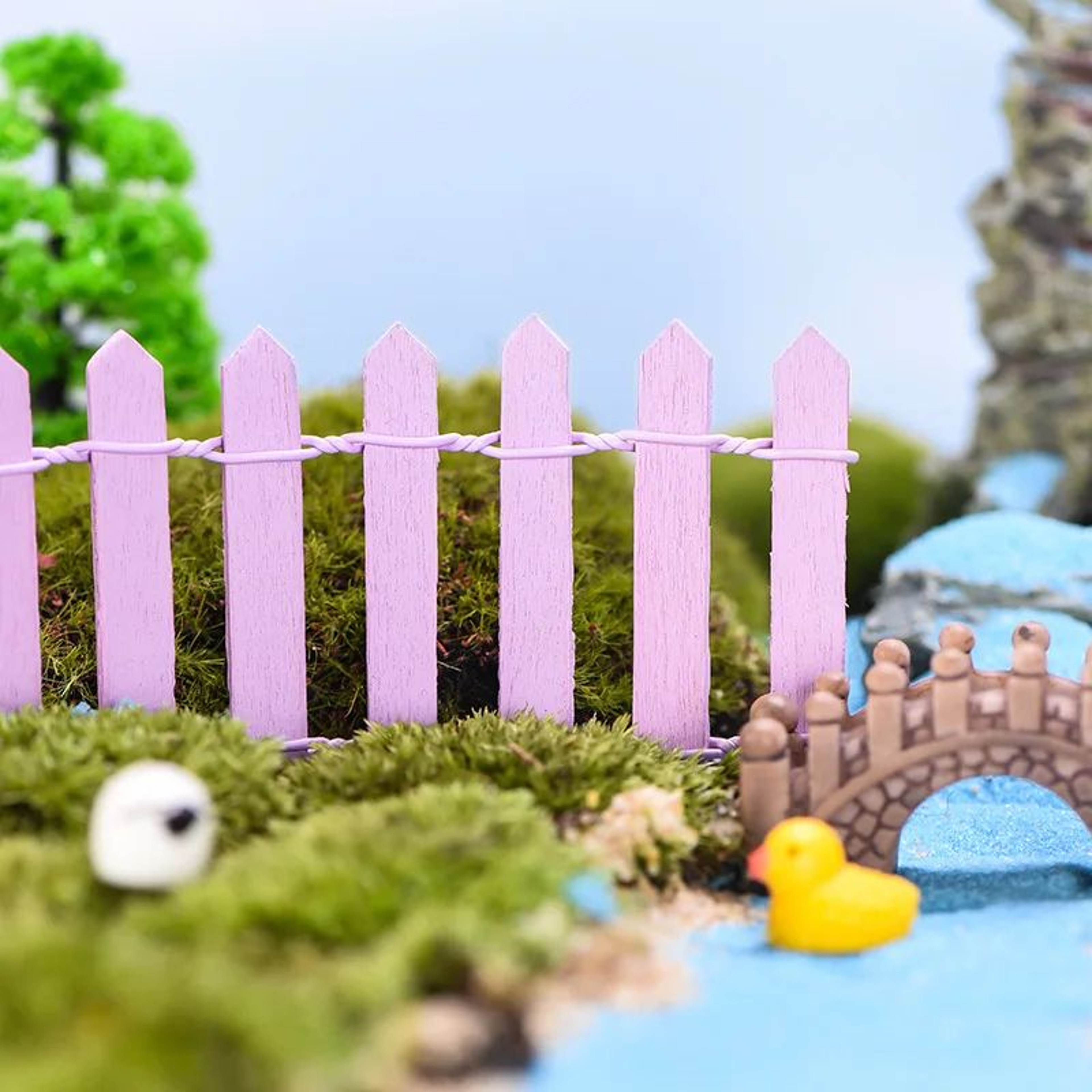 Mini Wooden Fairy Garden Fence 15