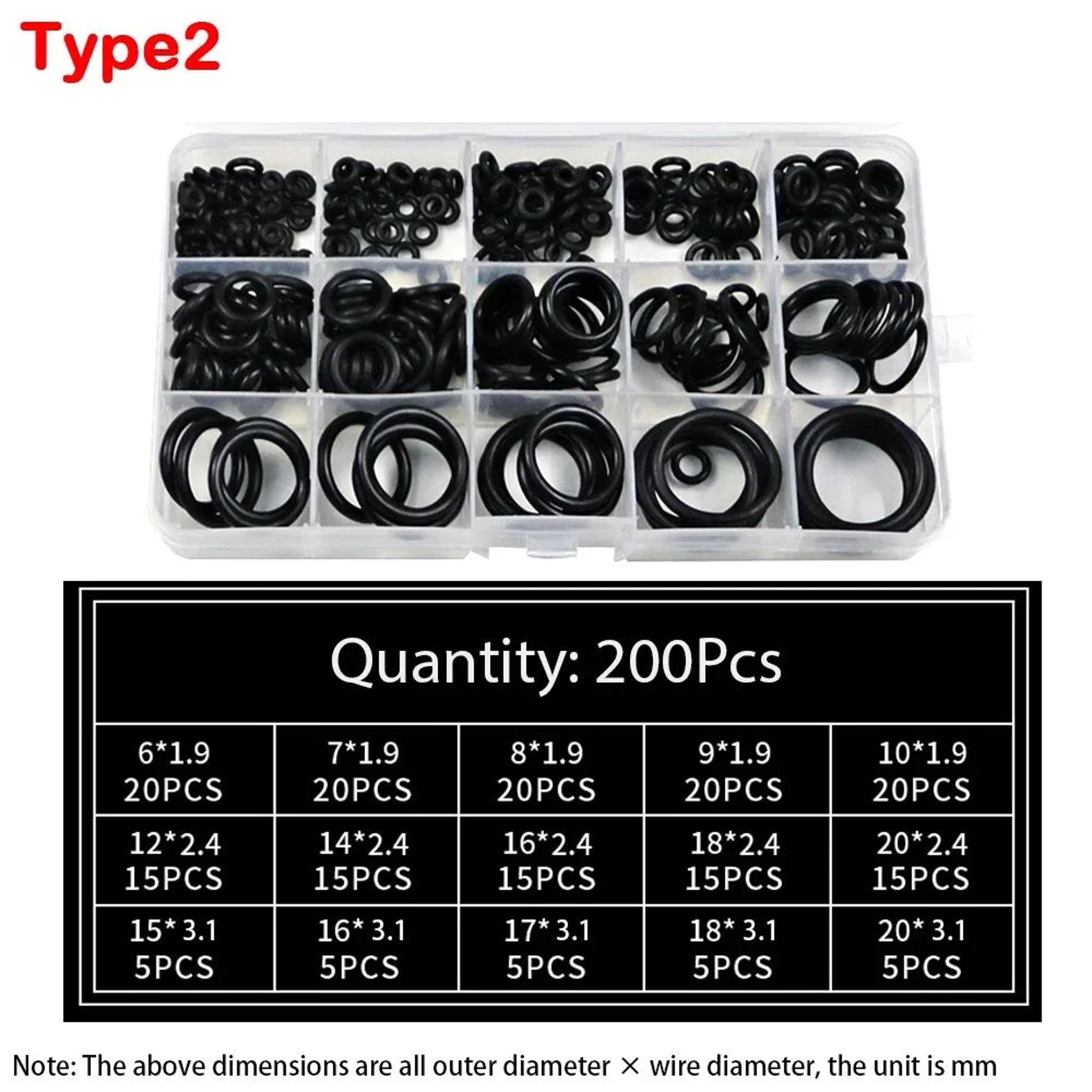 Nitrile Rubber Sealing Ring Kit 6