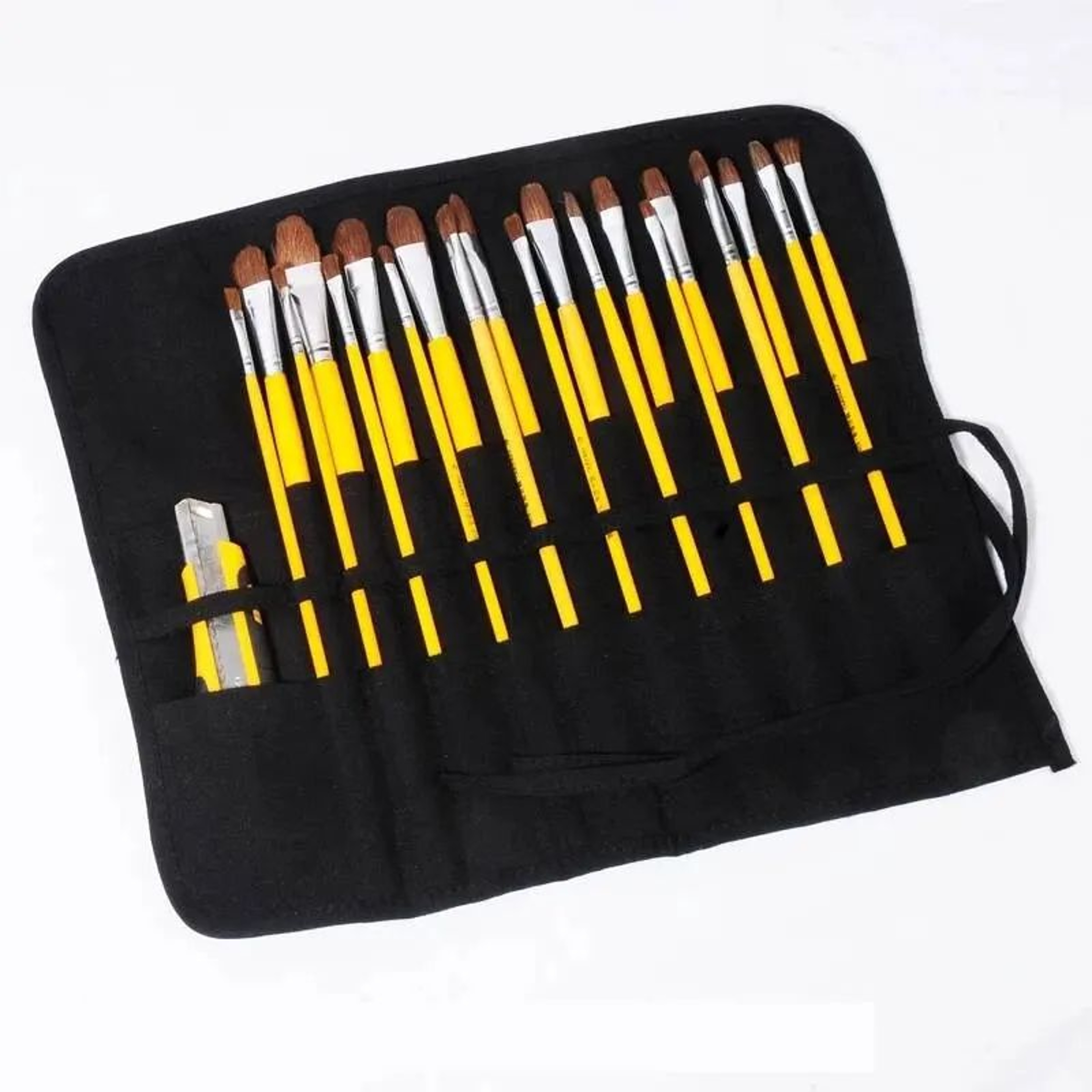22 Slot Roll Up Paint Brush Organizer 6