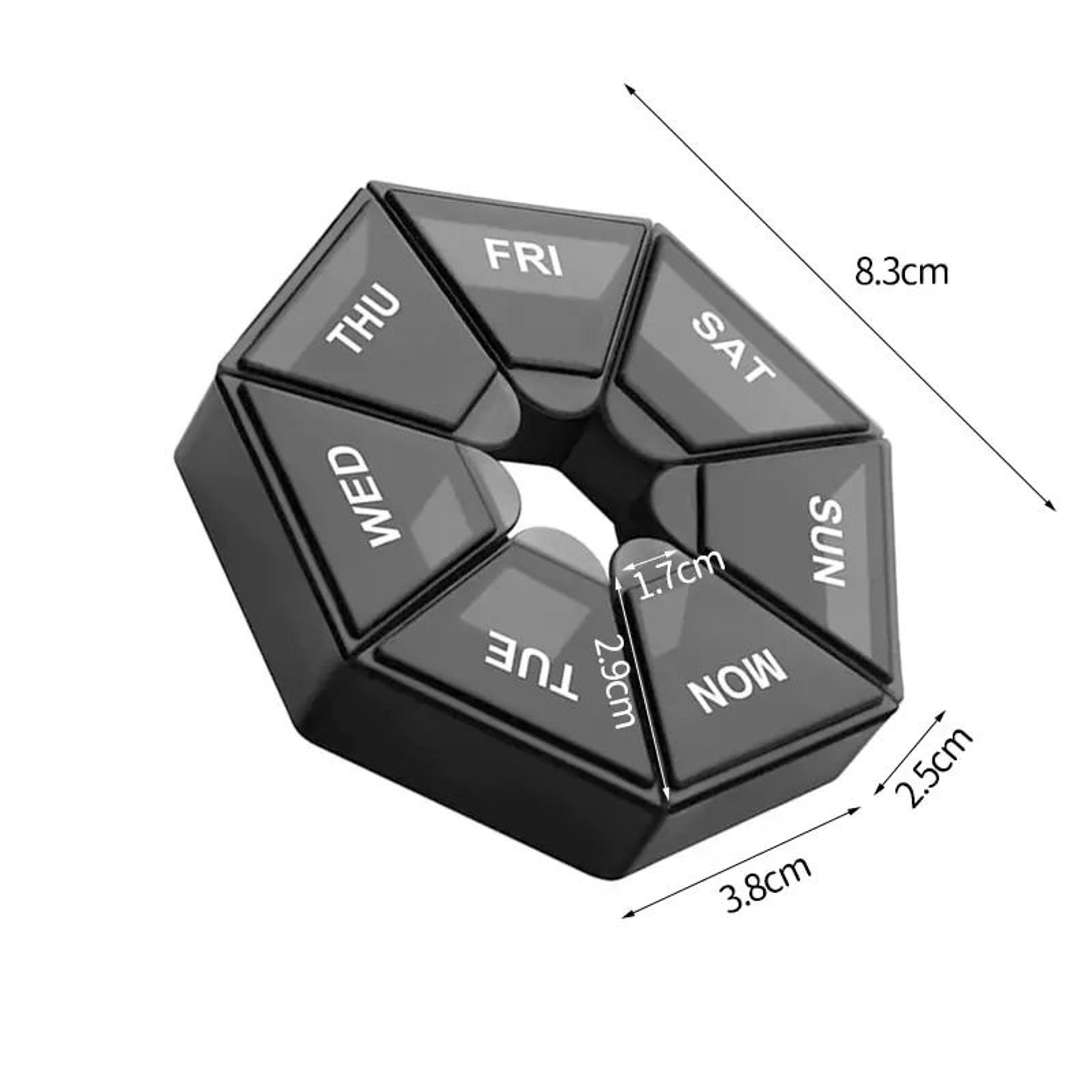 7 Compartment Portable Pill Organizer 5