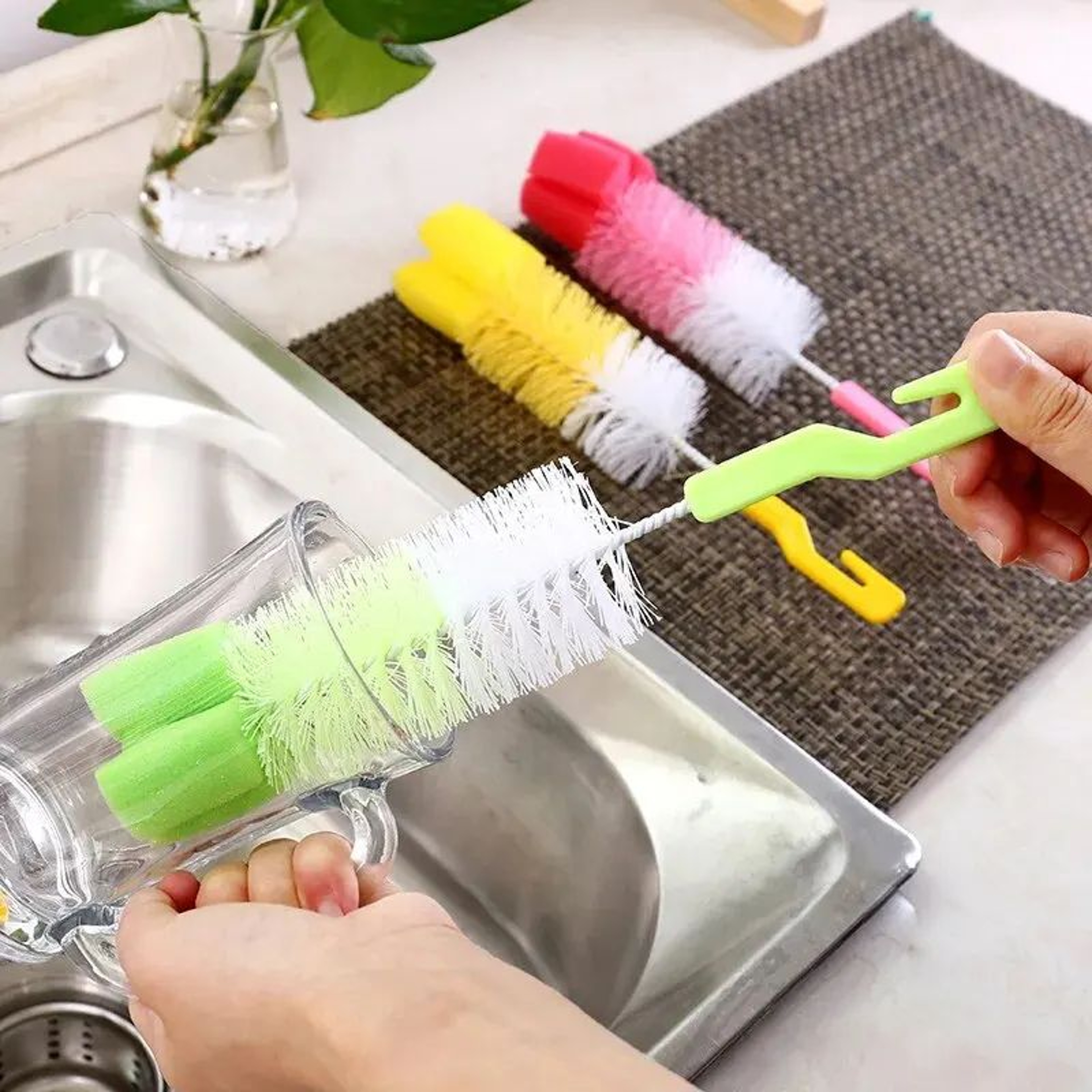Long Handle Soft Bottle Cleaning Brush 2
