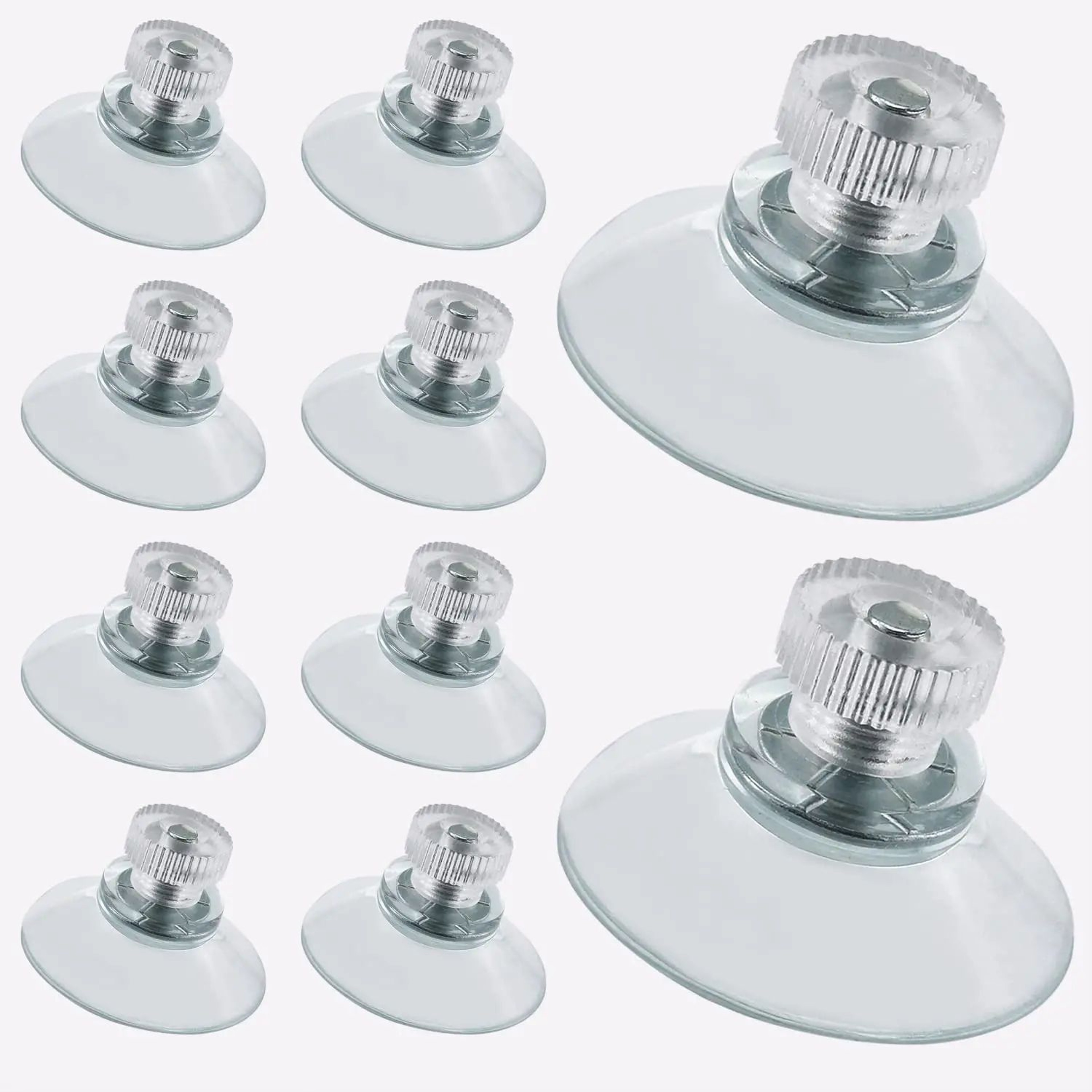 10 Piece Clear Suction Cup Holder Set 0