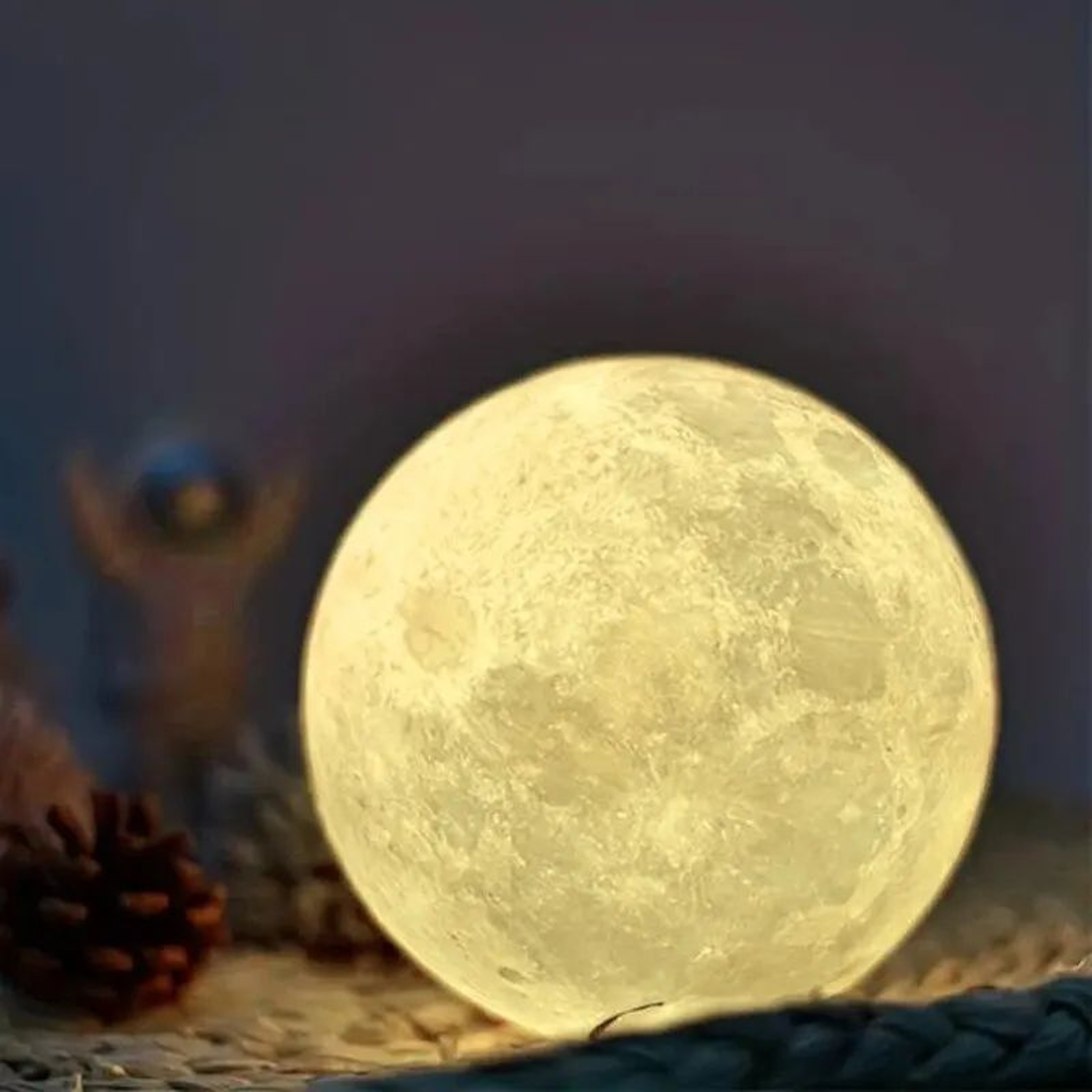 Warm LED Moon Night Light 2