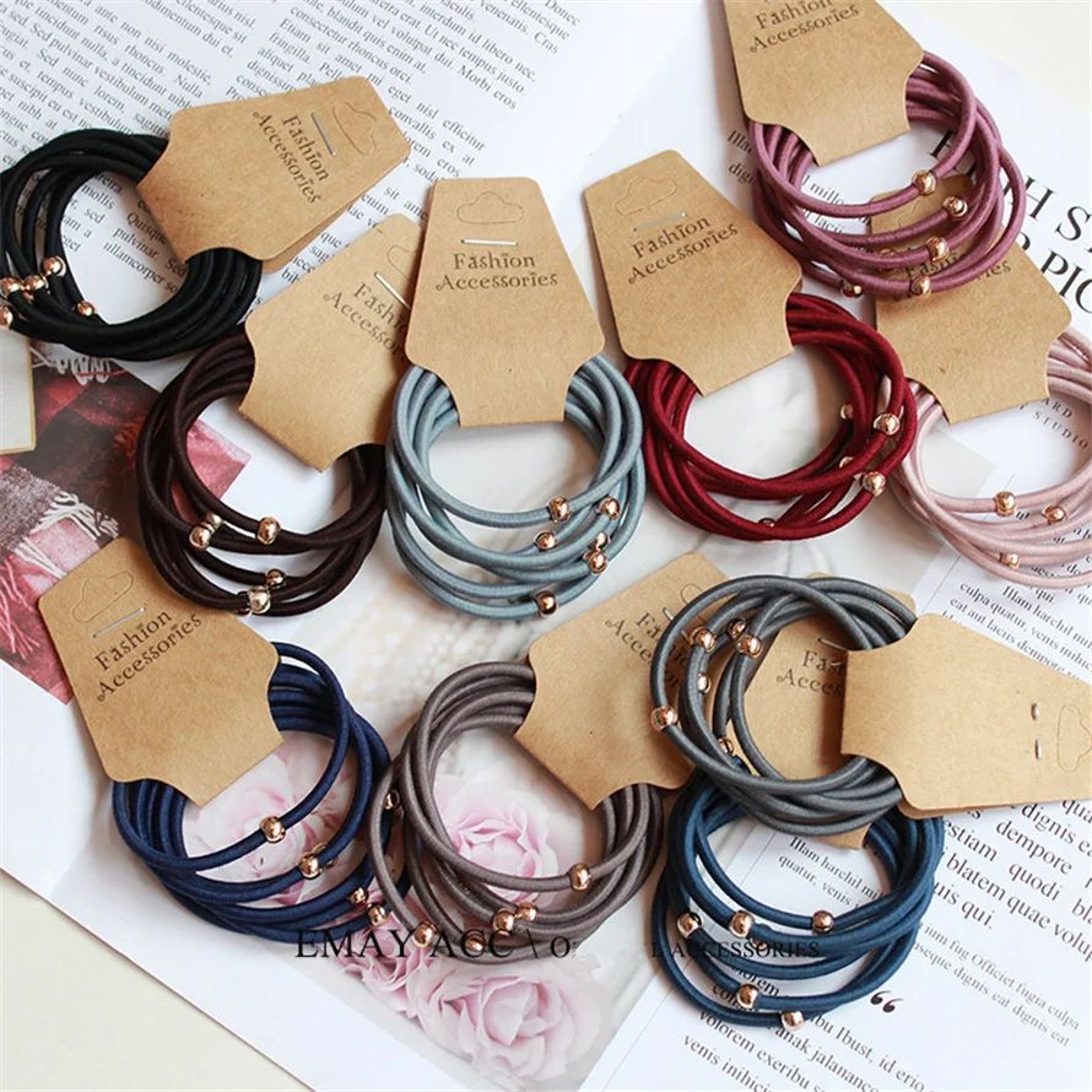 6 Piece Organza Scrunchie Hair Tie Set 0
