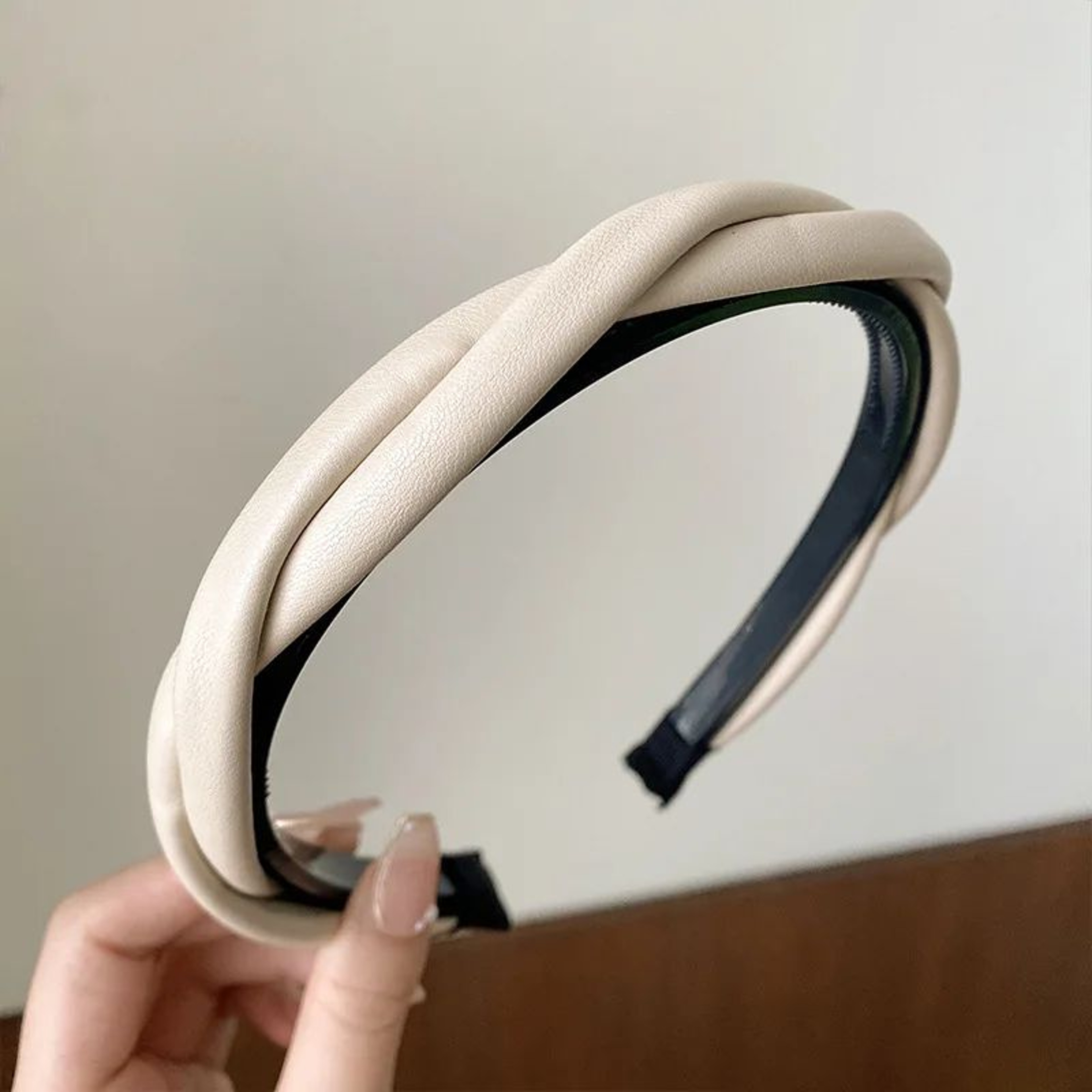 Braided PU Leather Non Slip Headband 8
