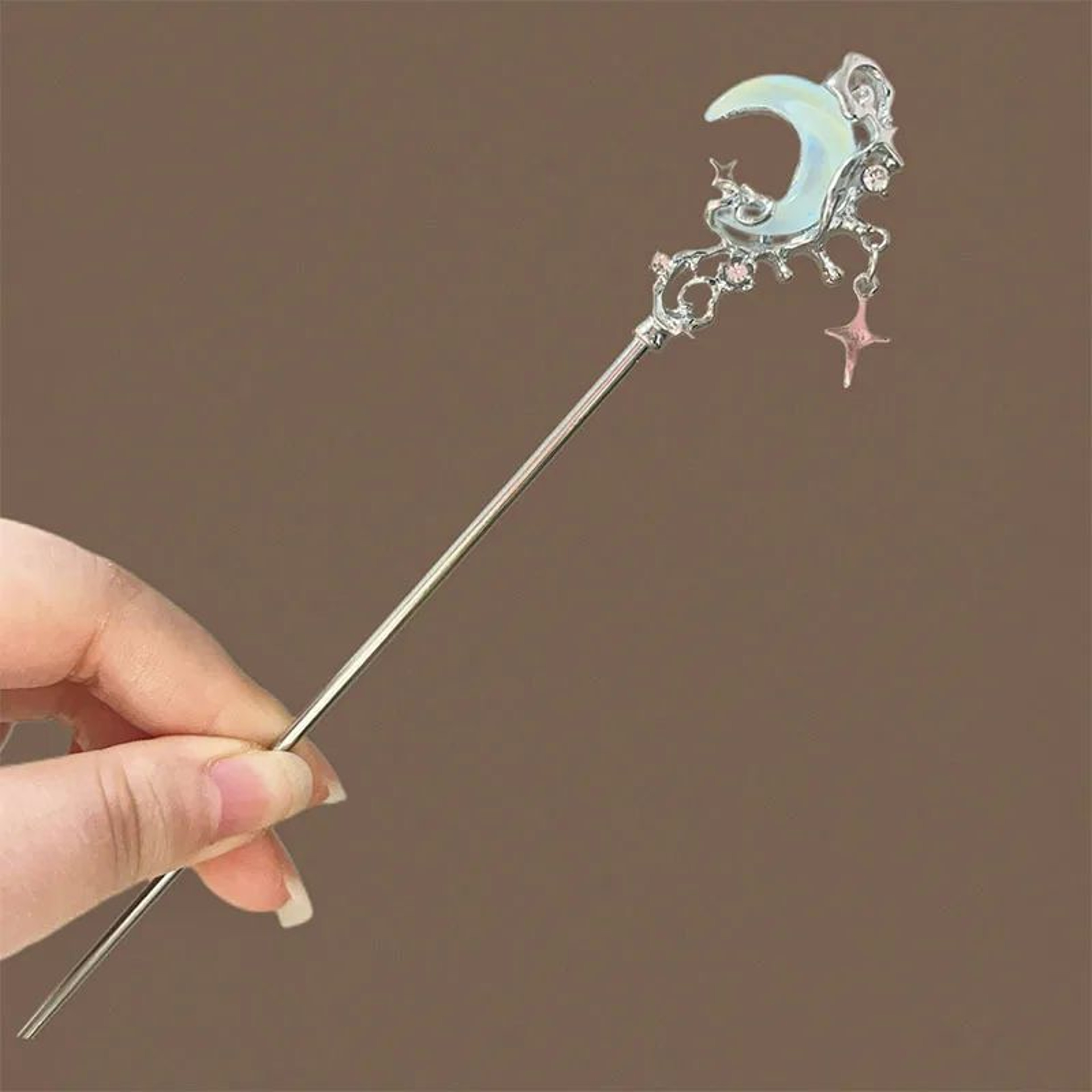 Celestial Moon Star Metal Hair Stick 7