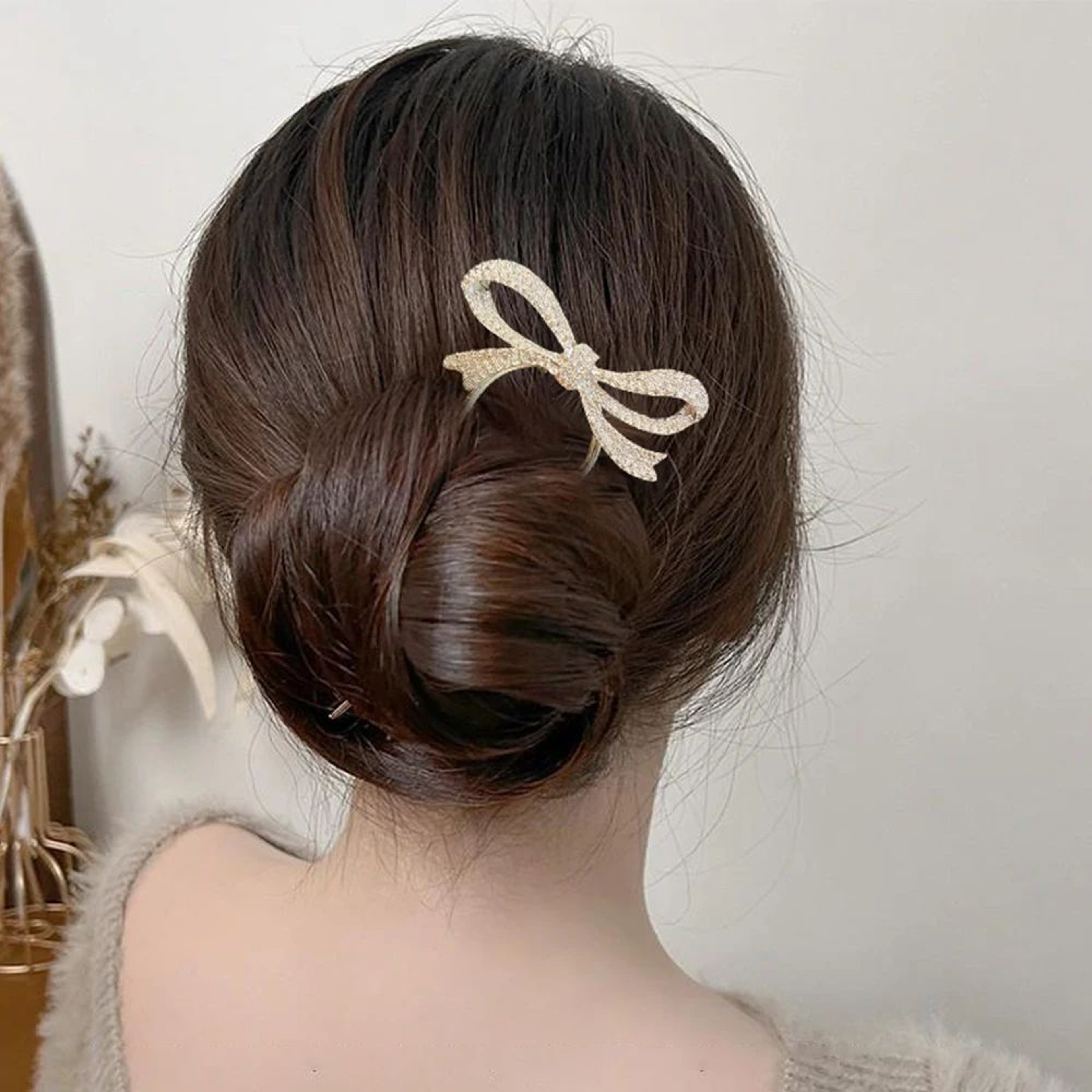 Branch Bow U Shape Metal Hair Fork 4
